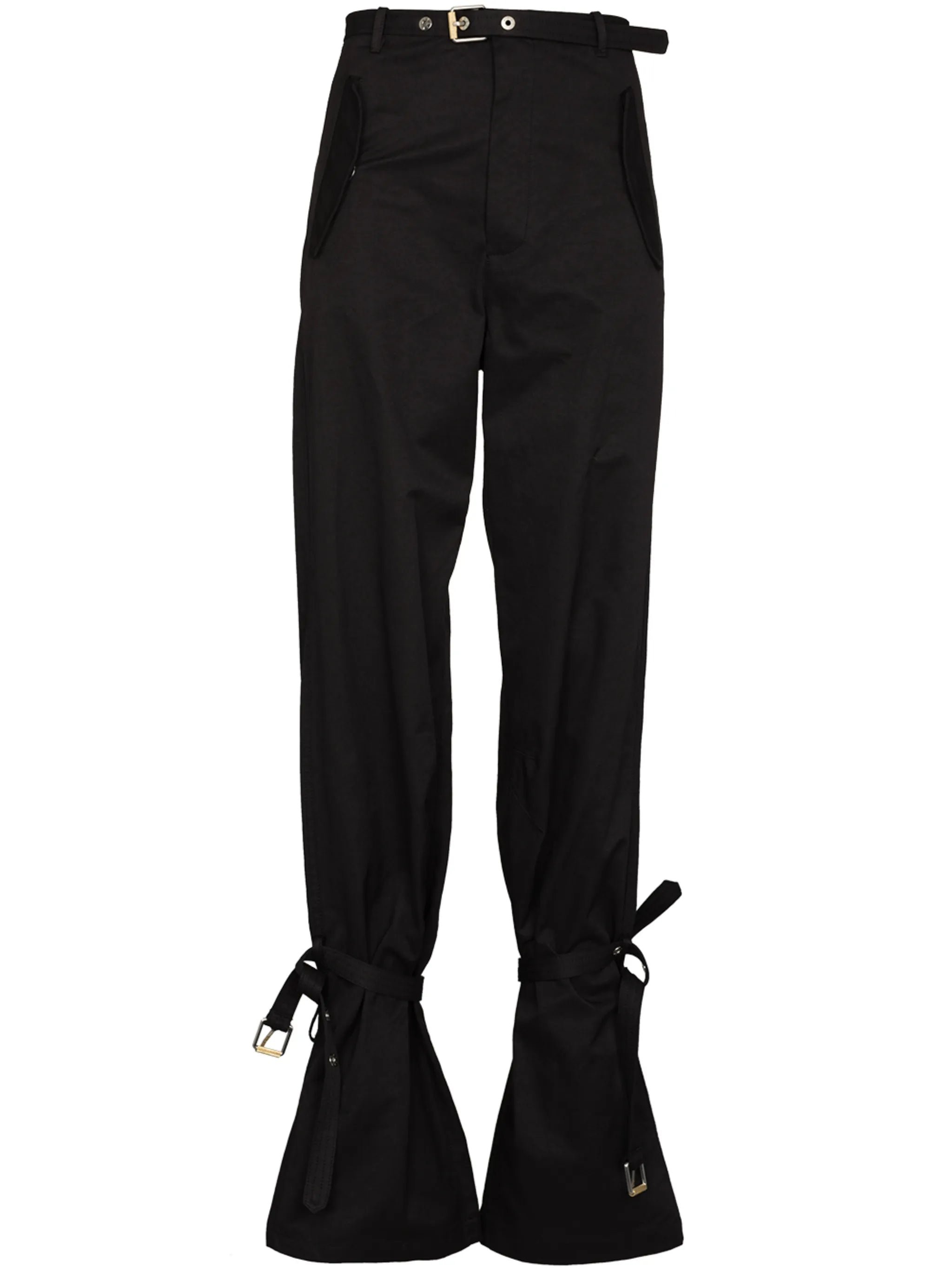 Blouson belted-detail trousers
