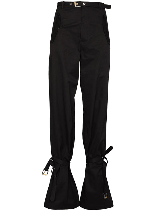 Blouson belted-detail trousers