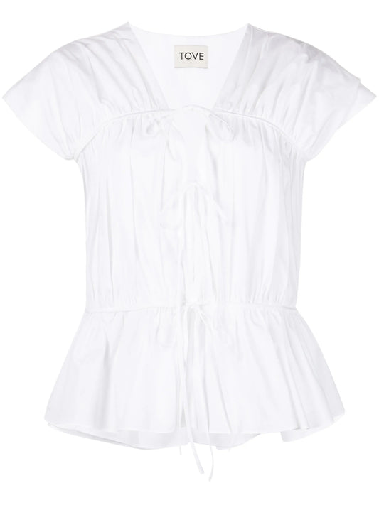 Thea white ruffle top