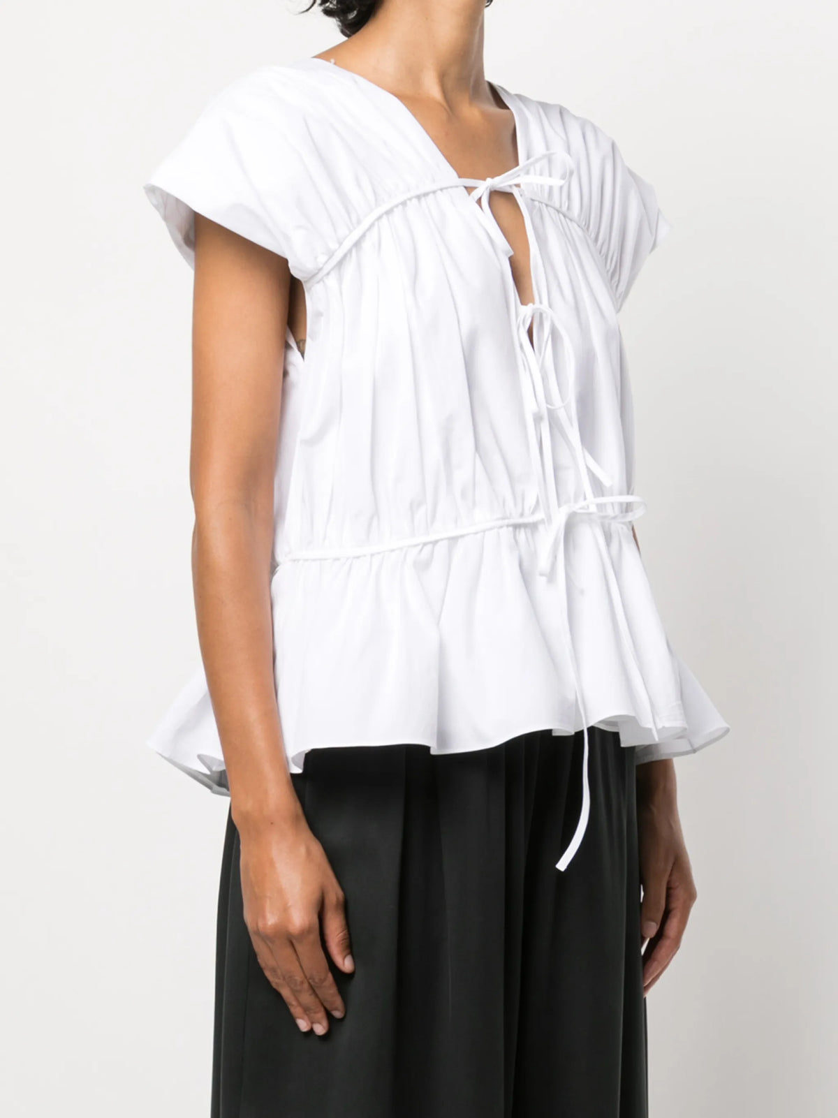 Thea white ruffle top