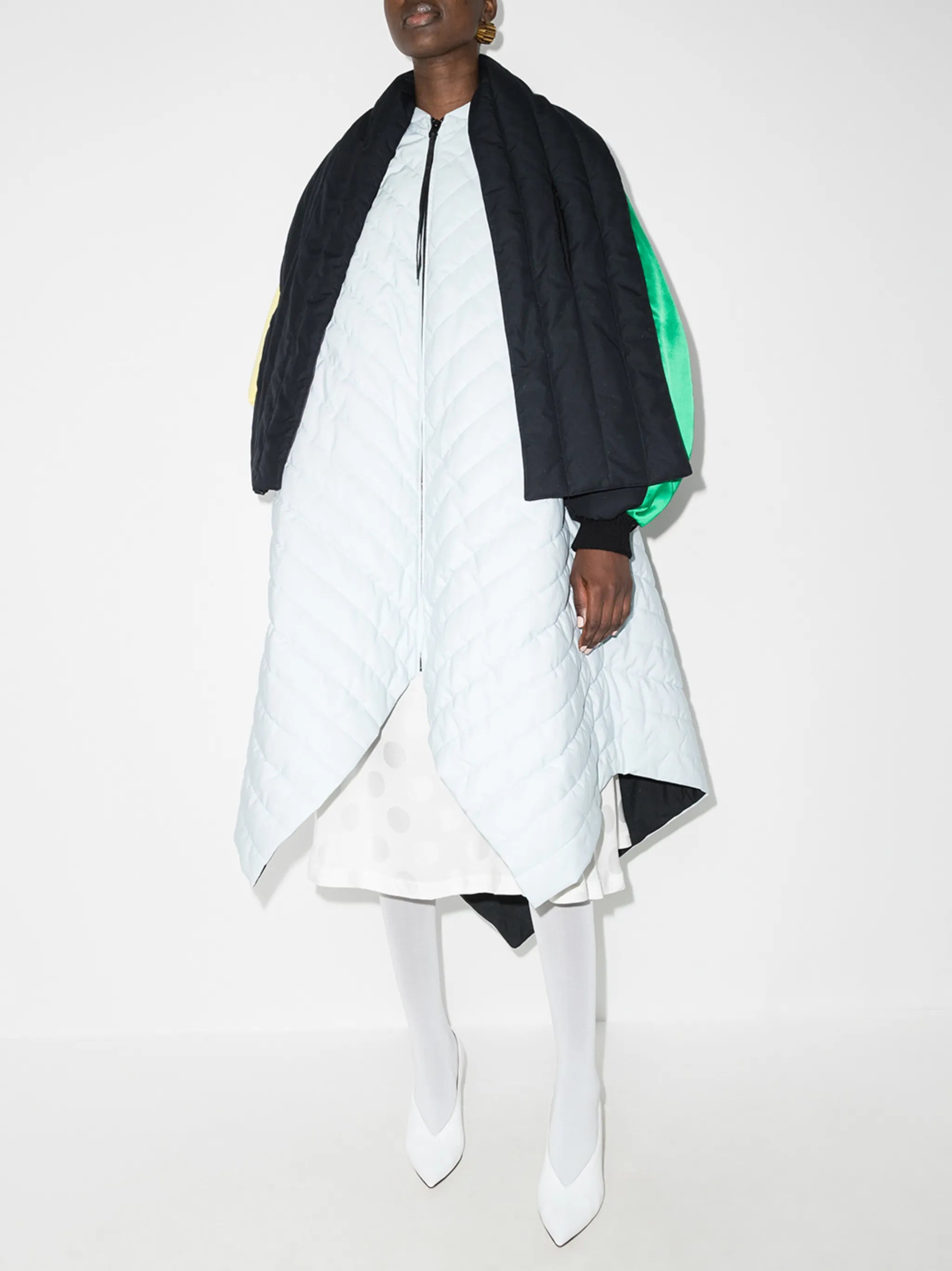 circular-sleeve parka