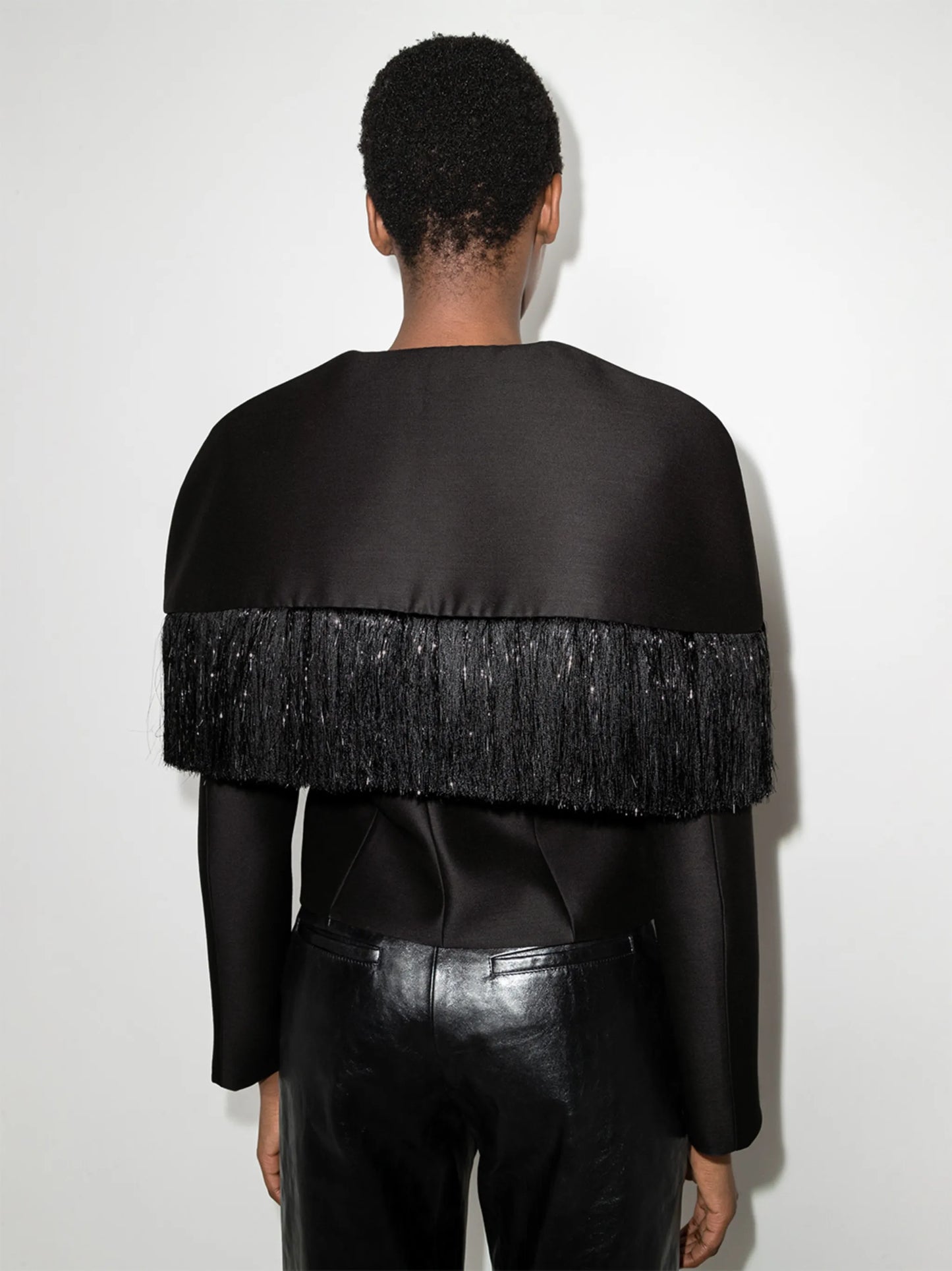 fringed cropped jacket