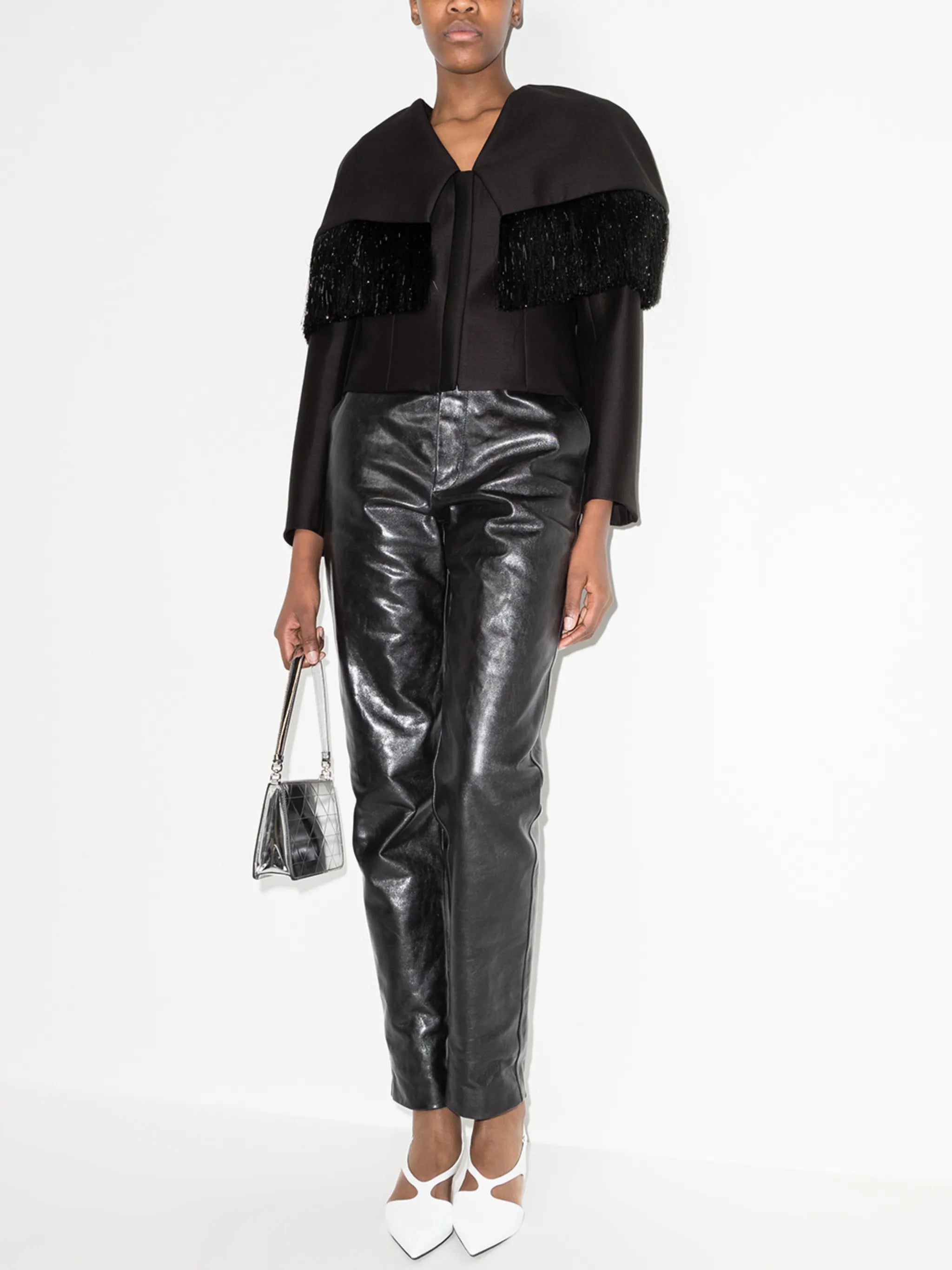 fringed cropped jacket