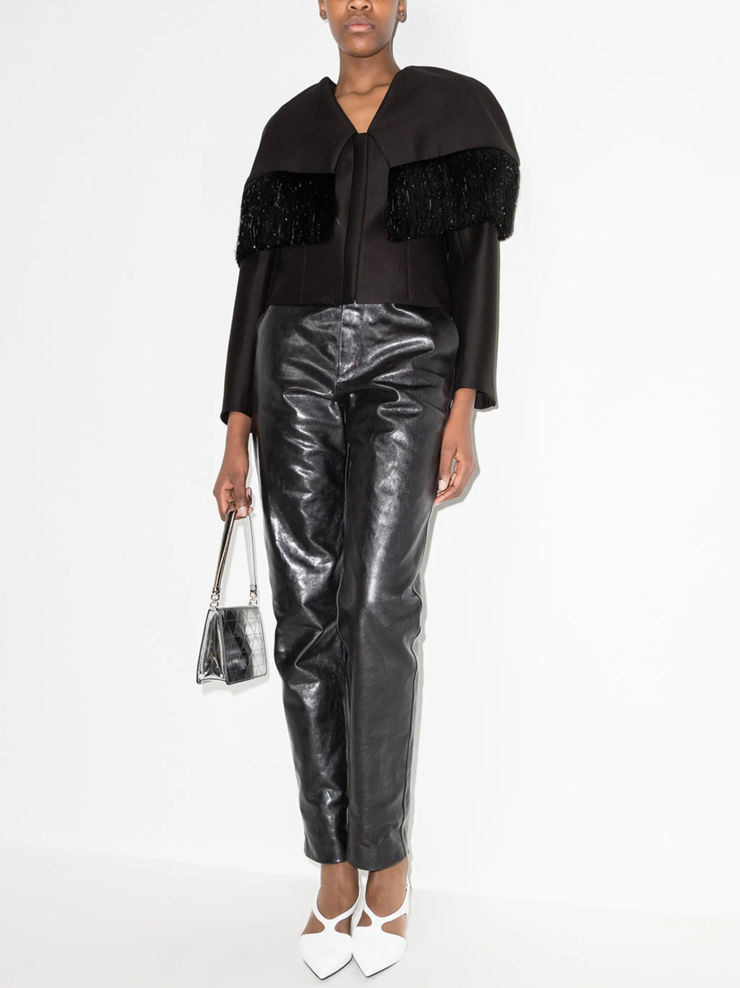 fringed cropped jacket
