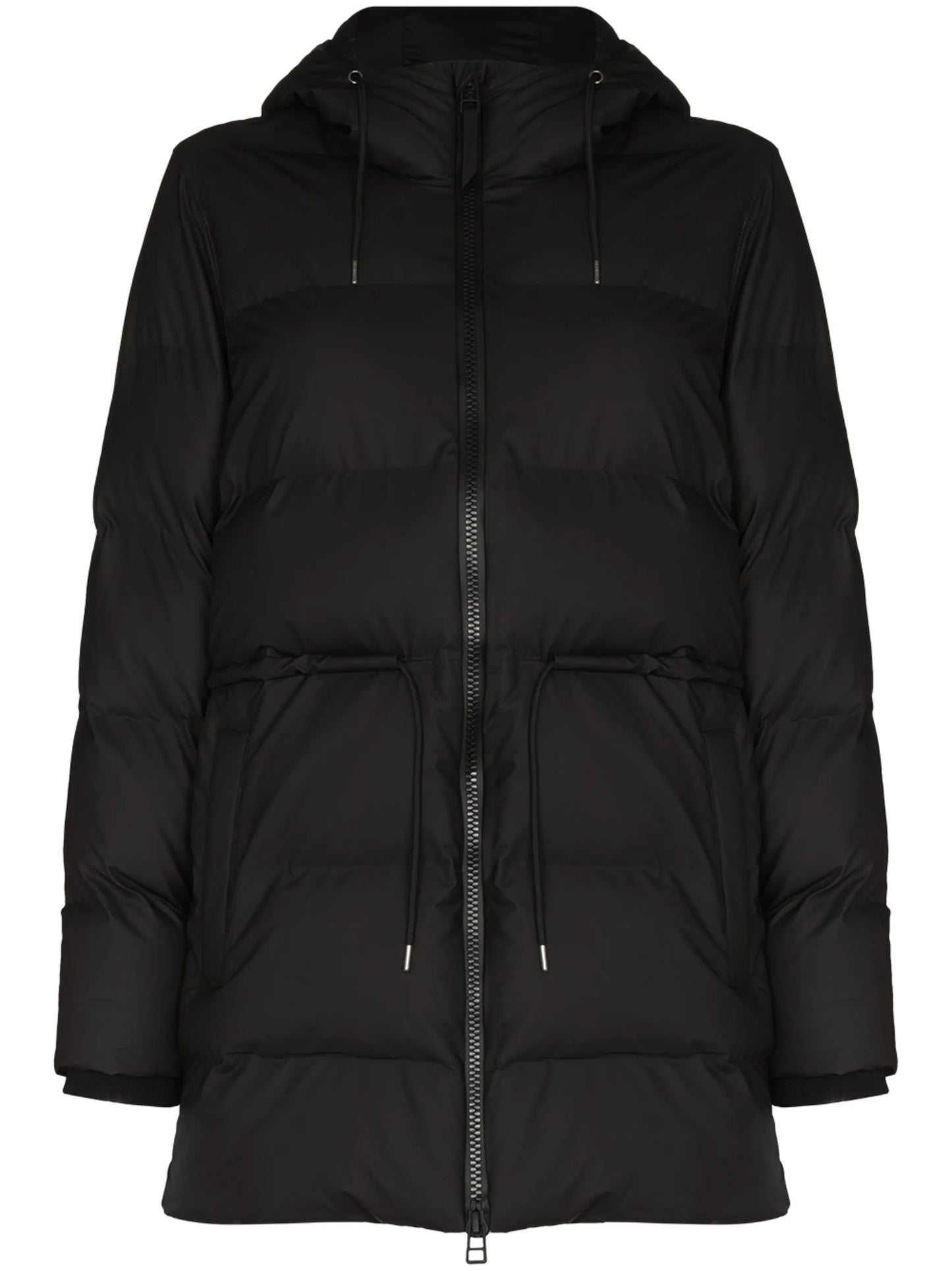belted waist puffer coat