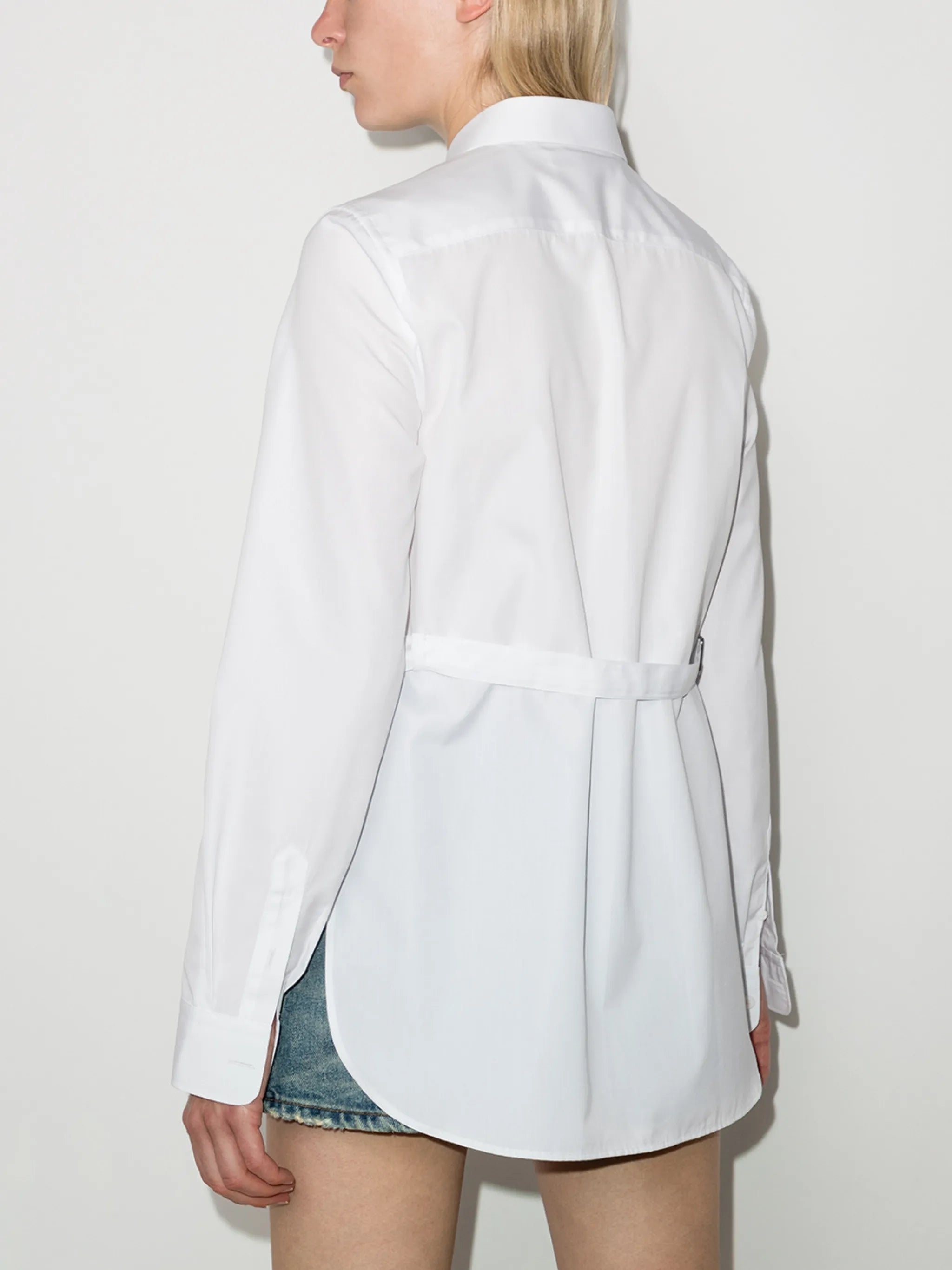 cutout buckle-embellished shirt