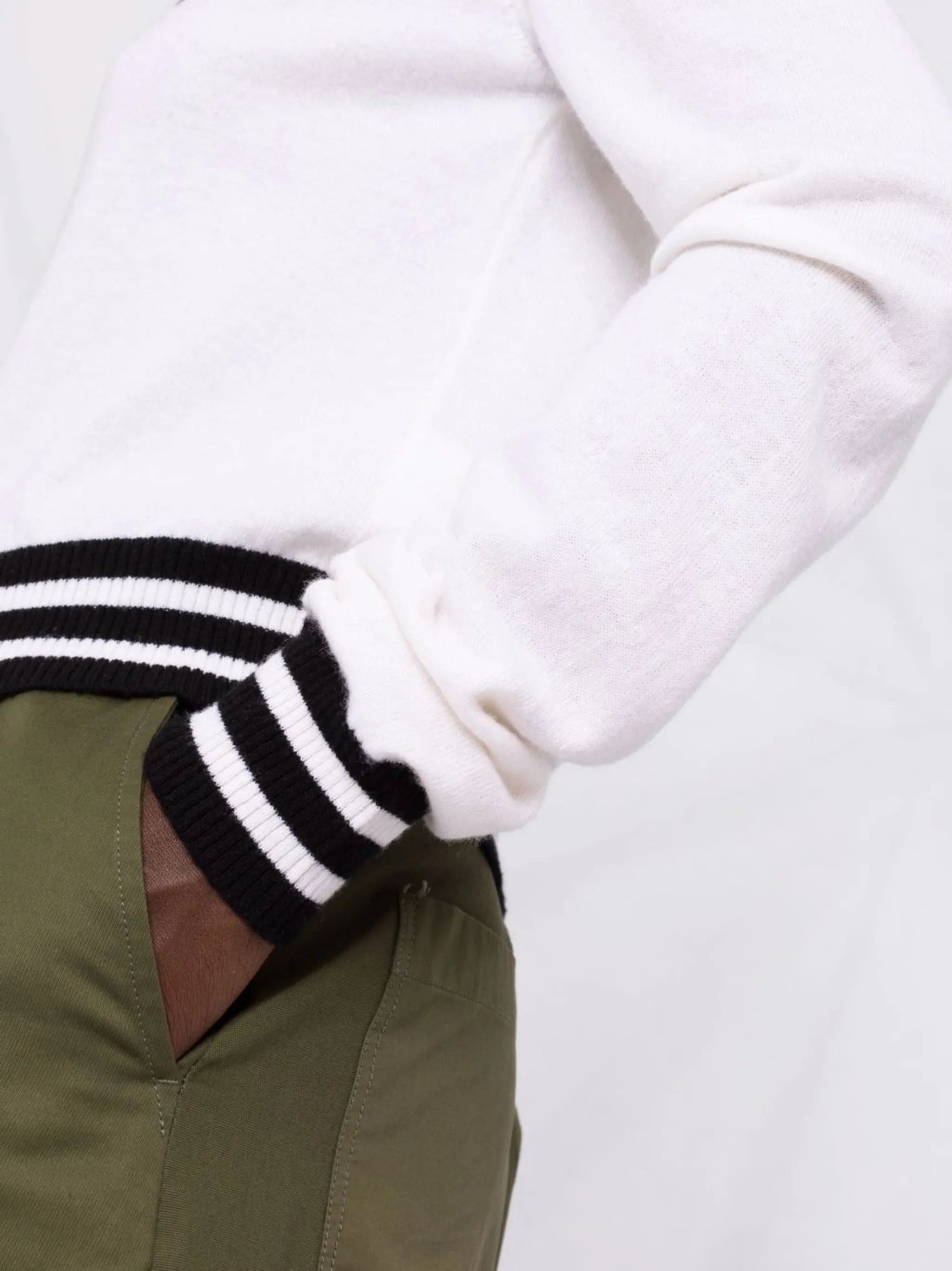 mesh-logo cropped knitted jumper