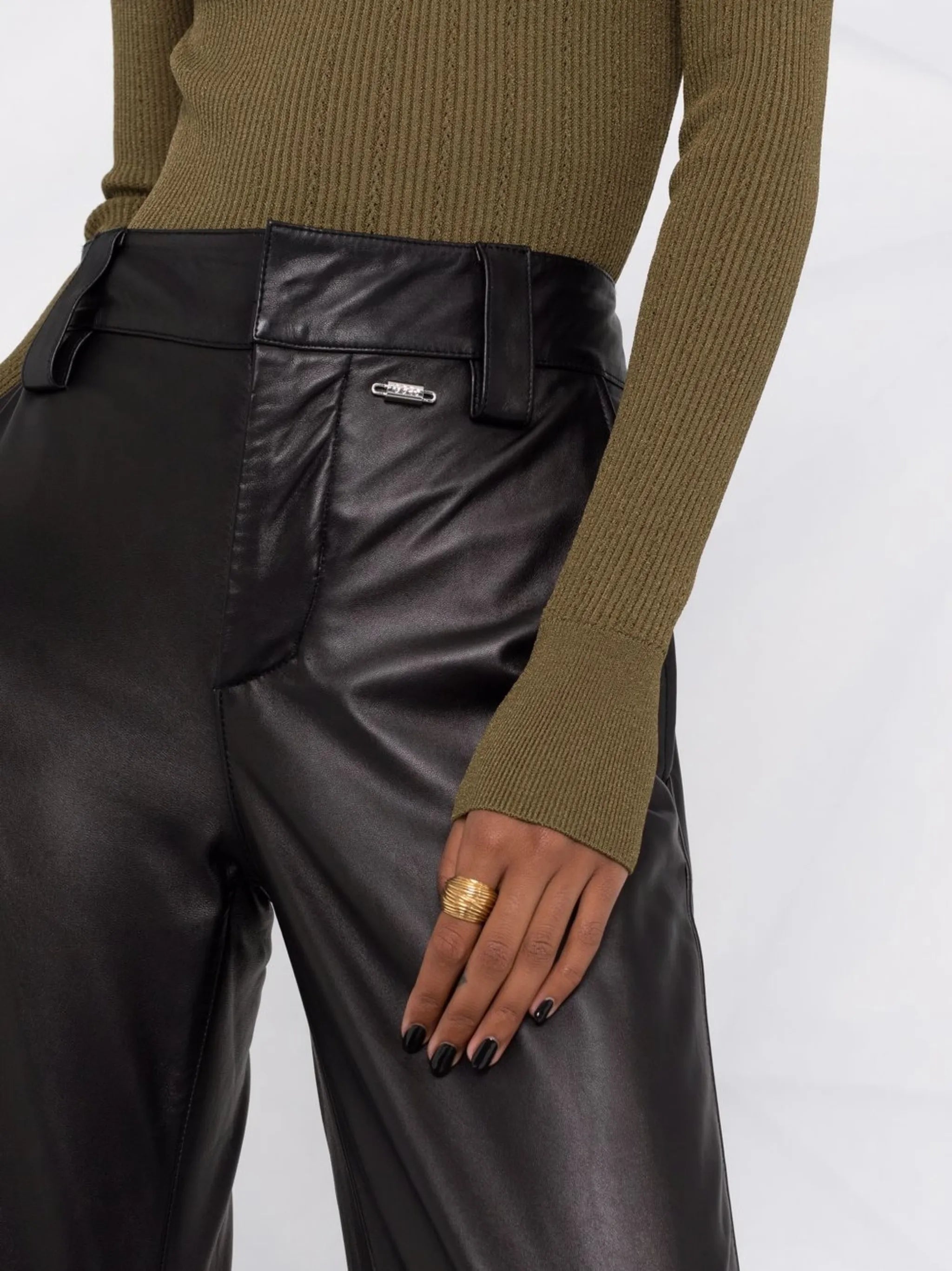 long-sleeve roll-neck top