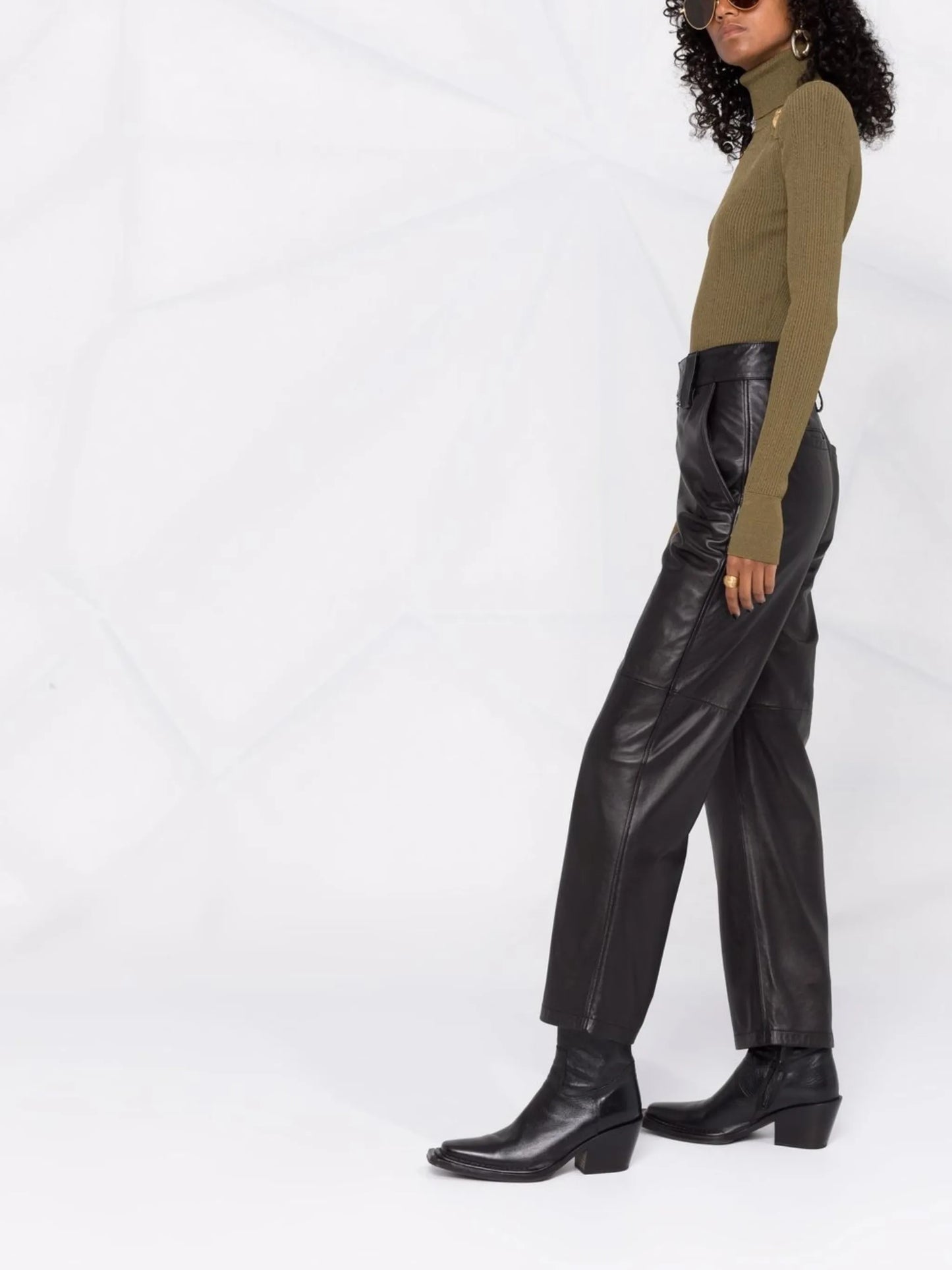 long-sleeve roll-neck top