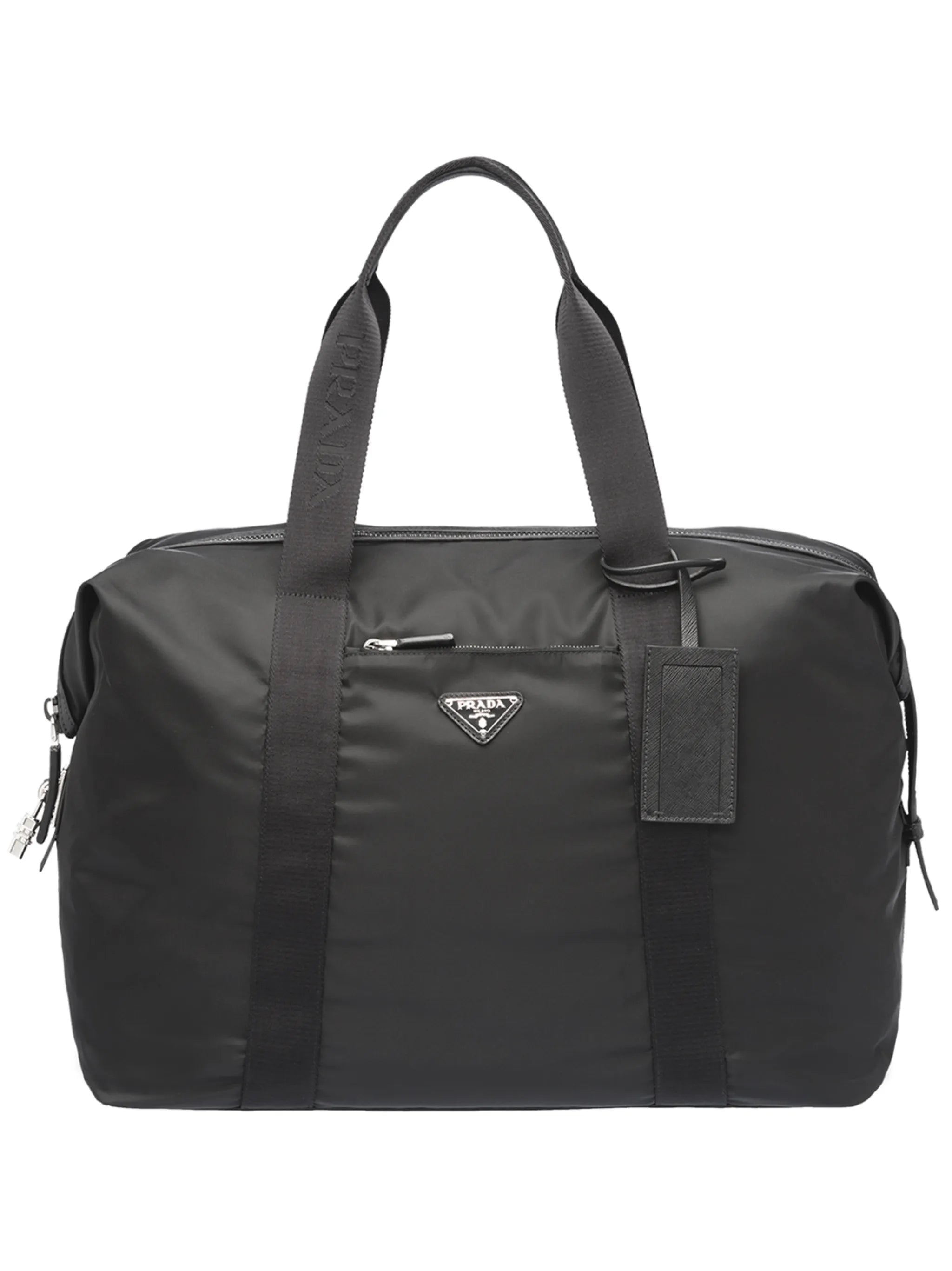 Re-Nylon and Saffiano leather duffle bag