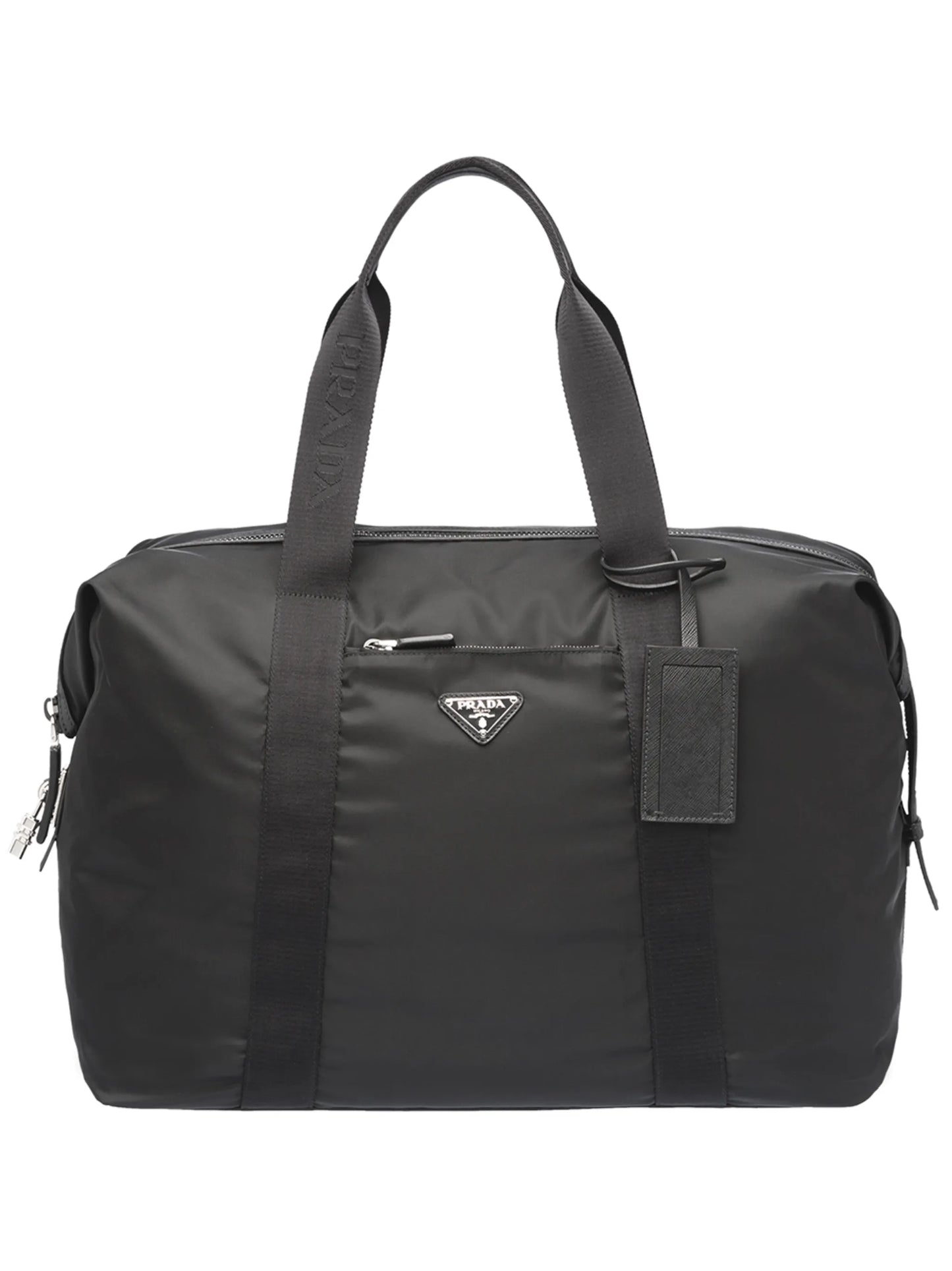 Re-Nylon and Saffiano leather duffle bag