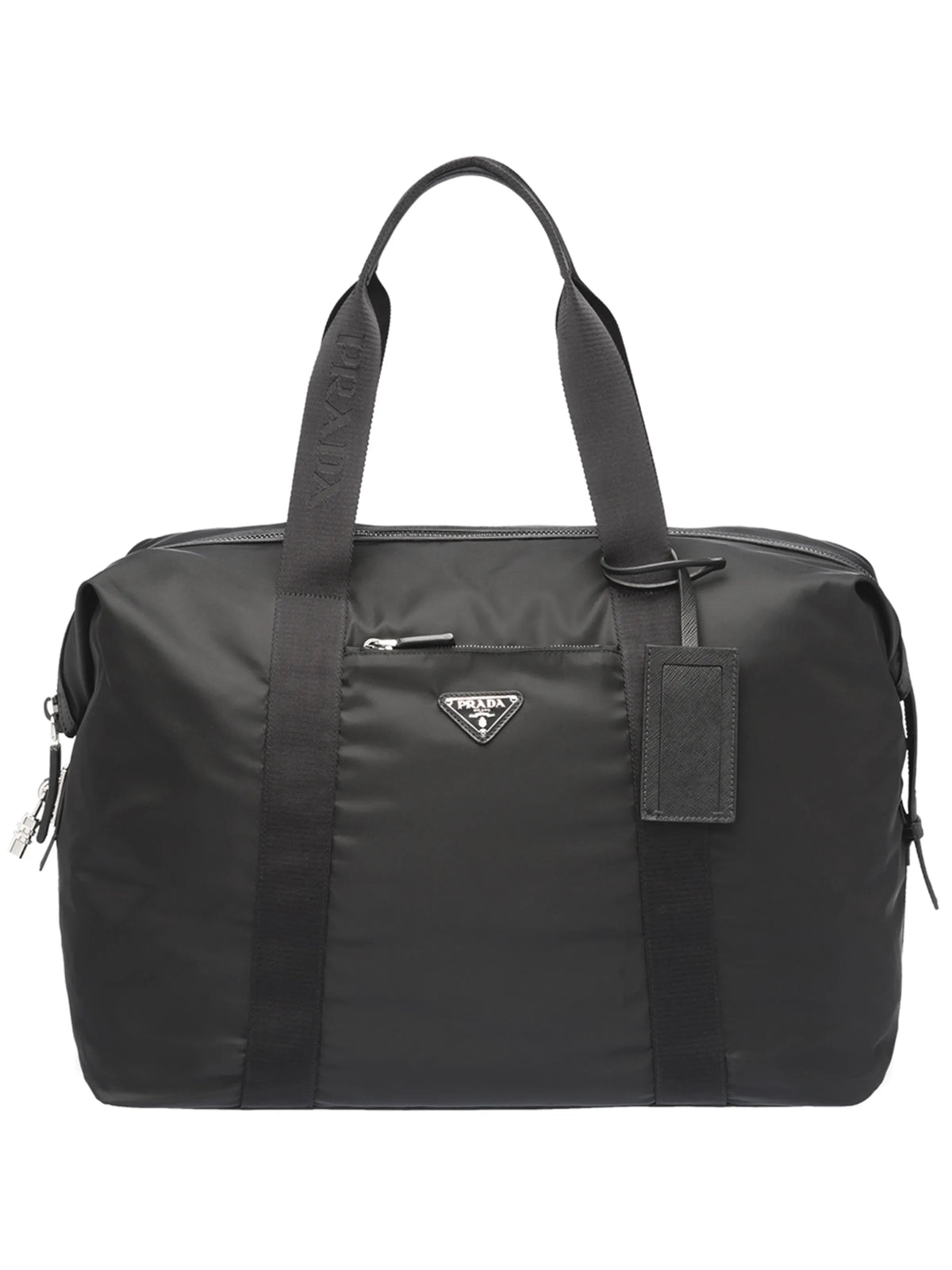 Re-Nylon and Saffiano leather duffle bag