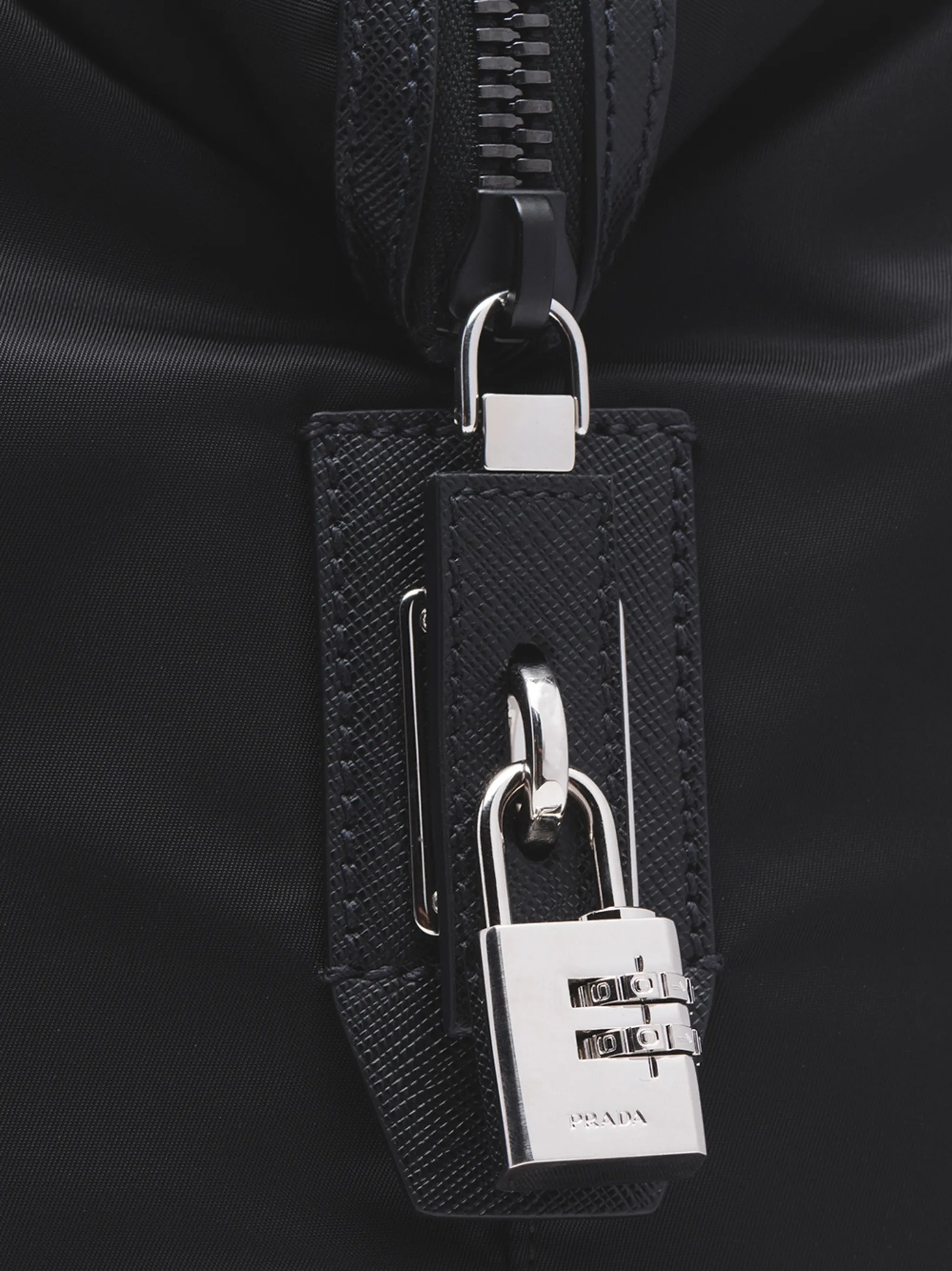 Re-Nylon and Saffiano leather duffle bag