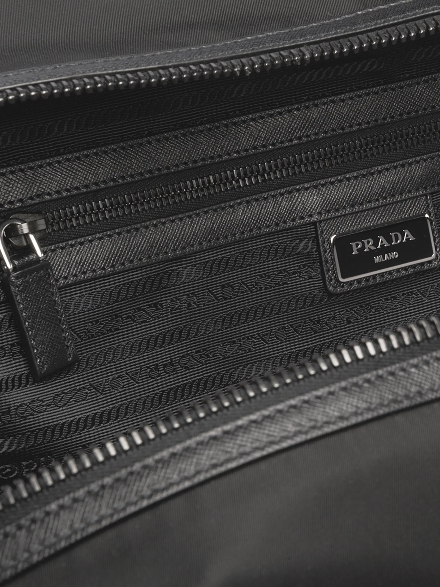Re-Nylon and Saffiano leather duffle bag