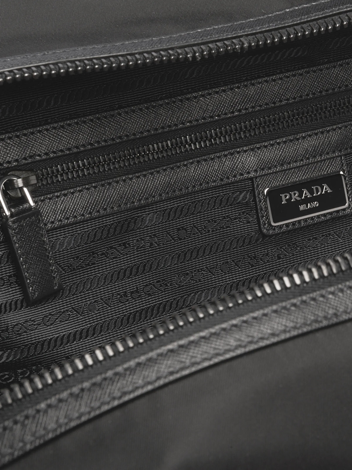 Re-Nylon and Saffiano leather duffle bag