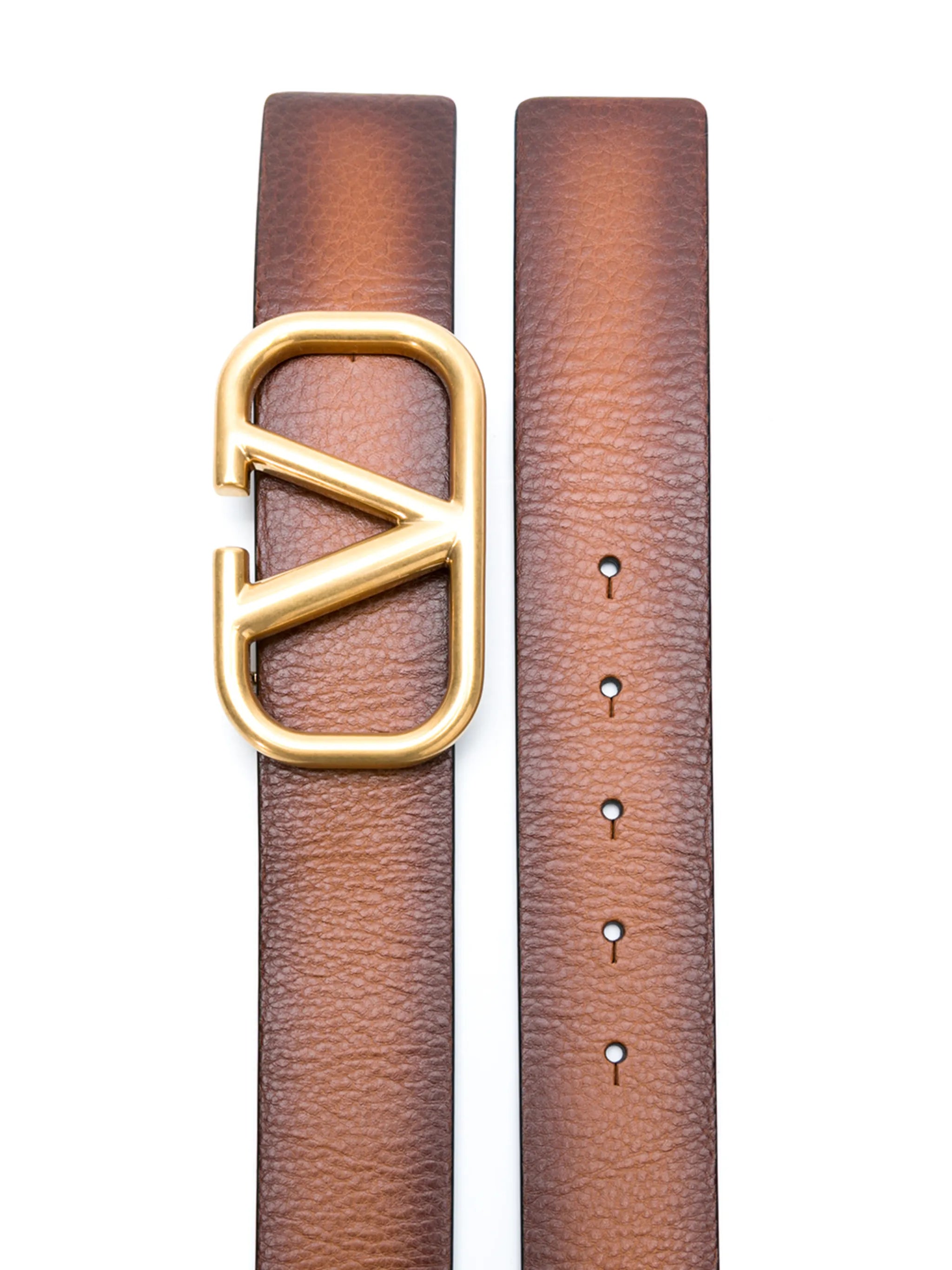 VLogo leather belt