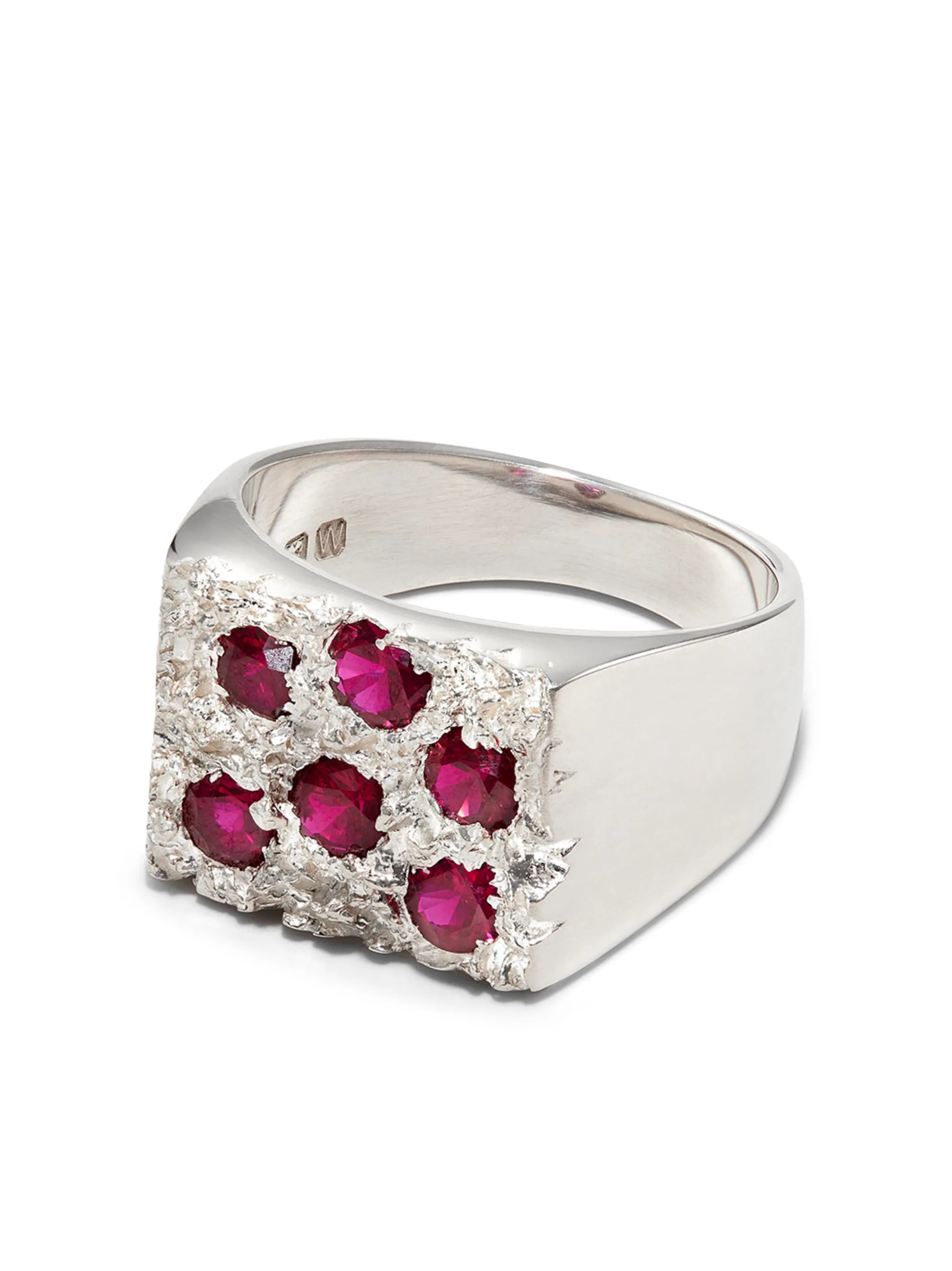 Grand Rose Garden sapphire signet ring
