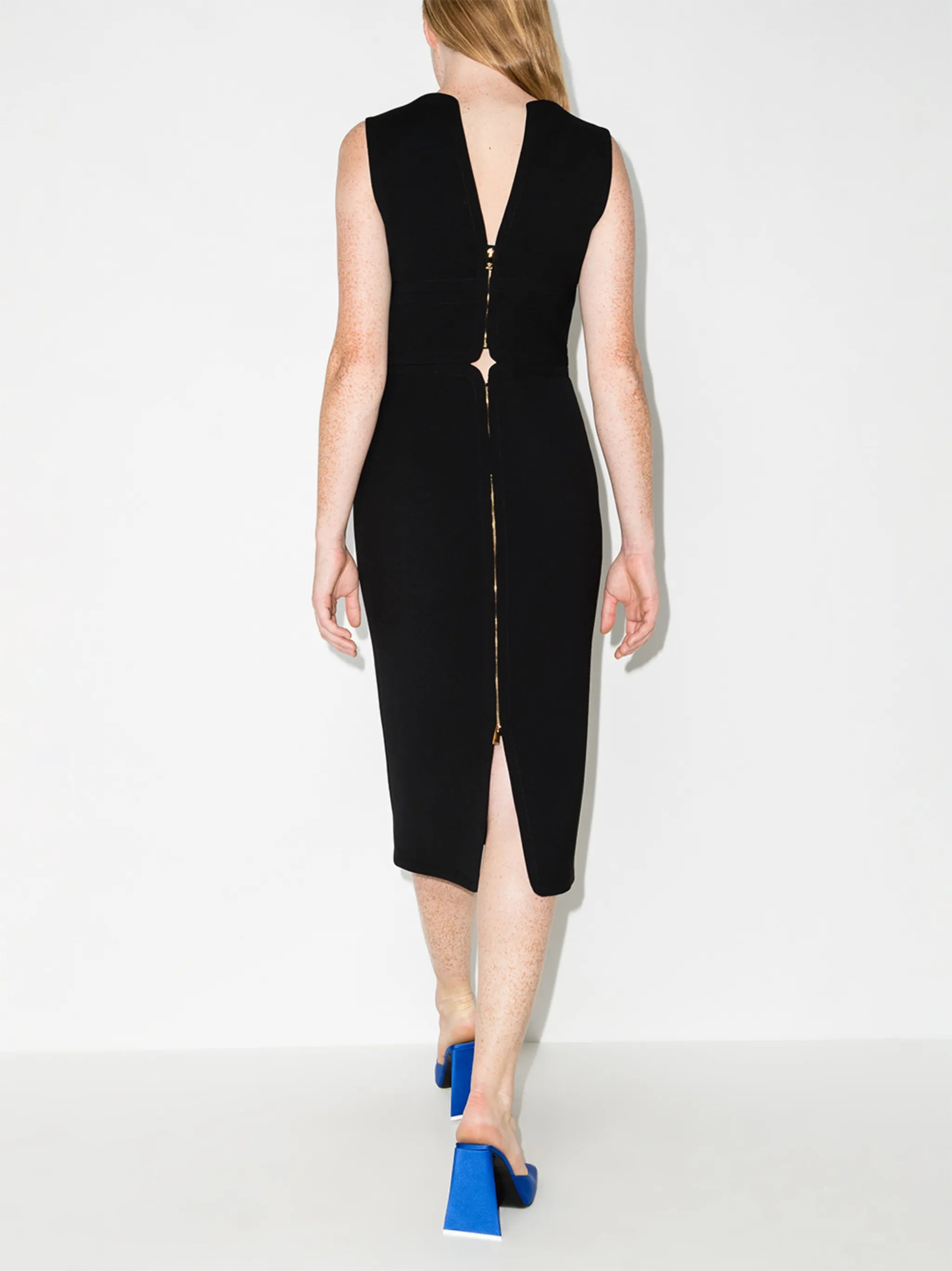 cut-out sleeveless dress