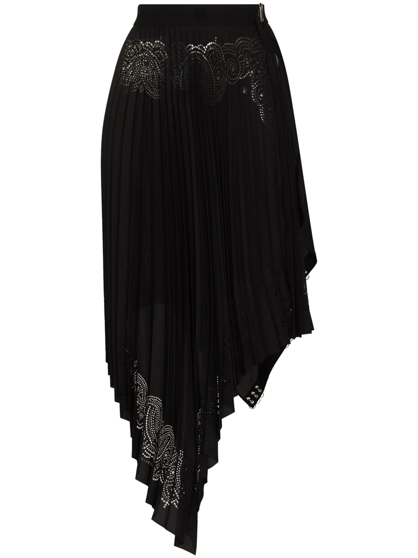 asymmetric pleated skirt
