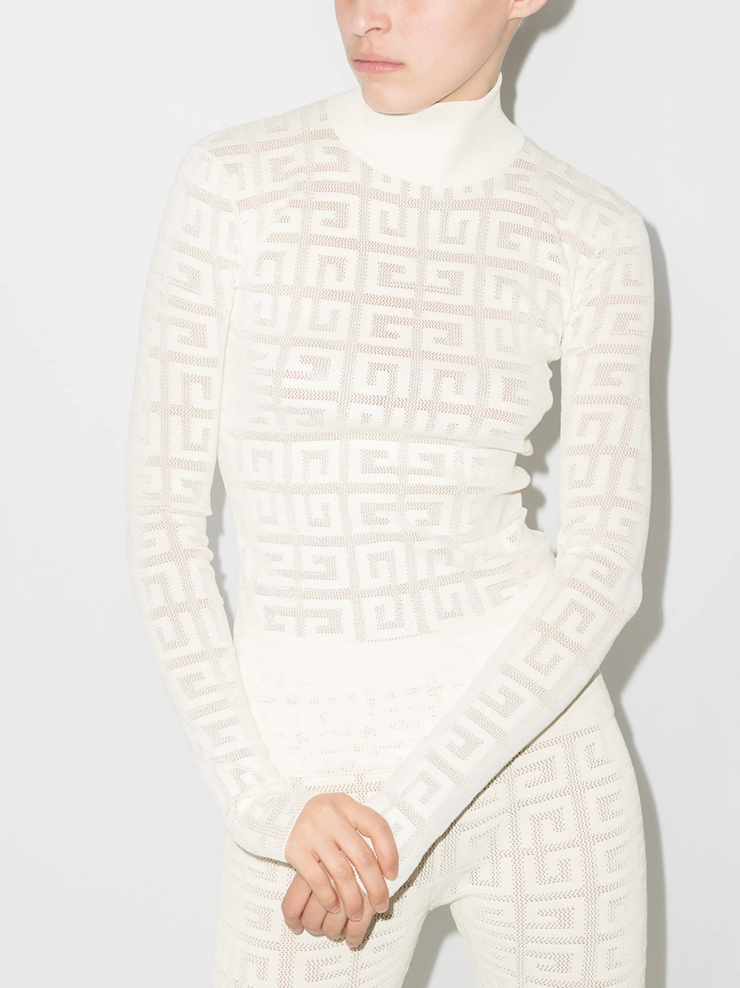 4G jacquard knitted top