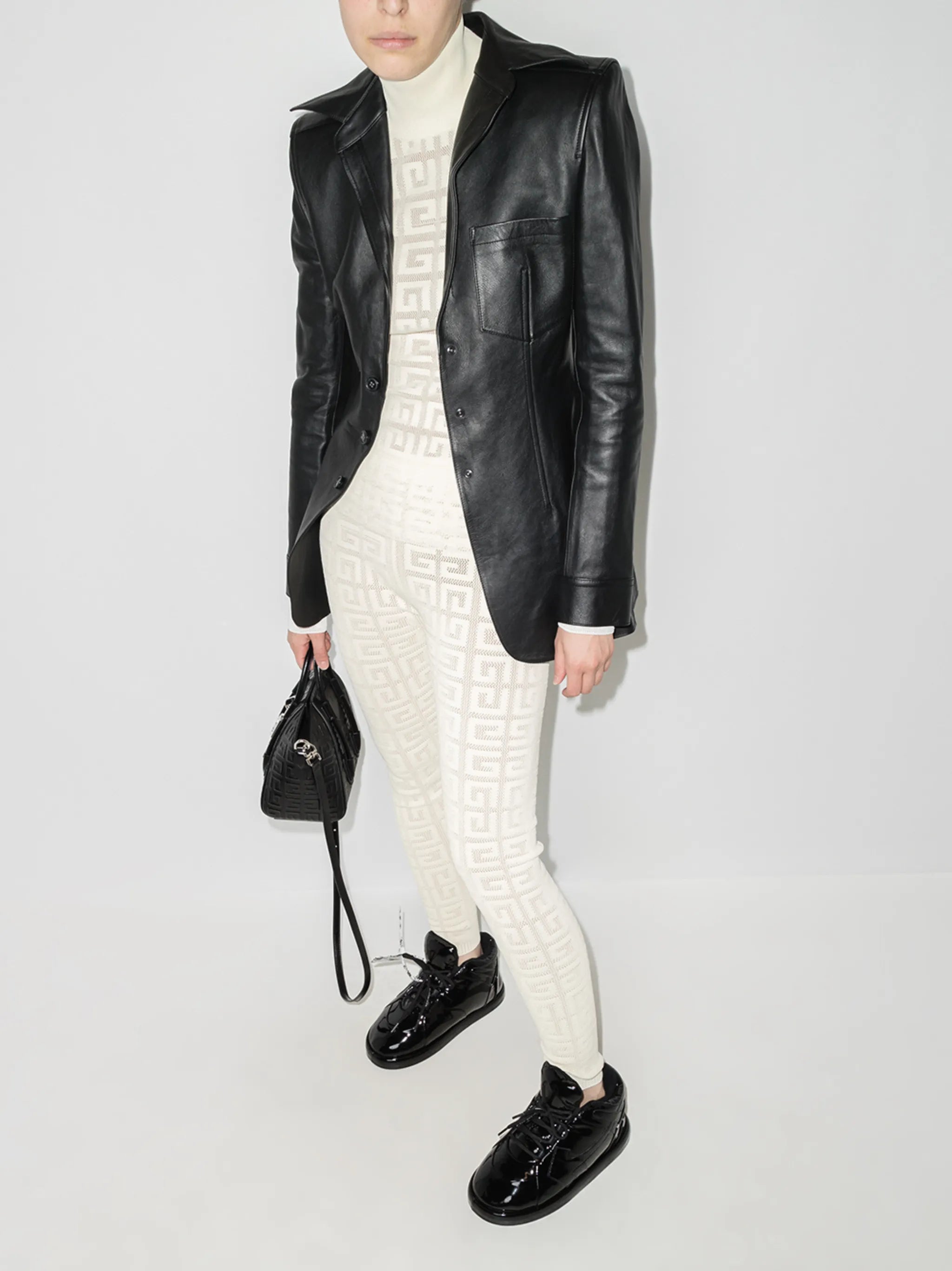 4G jacquard knitted top