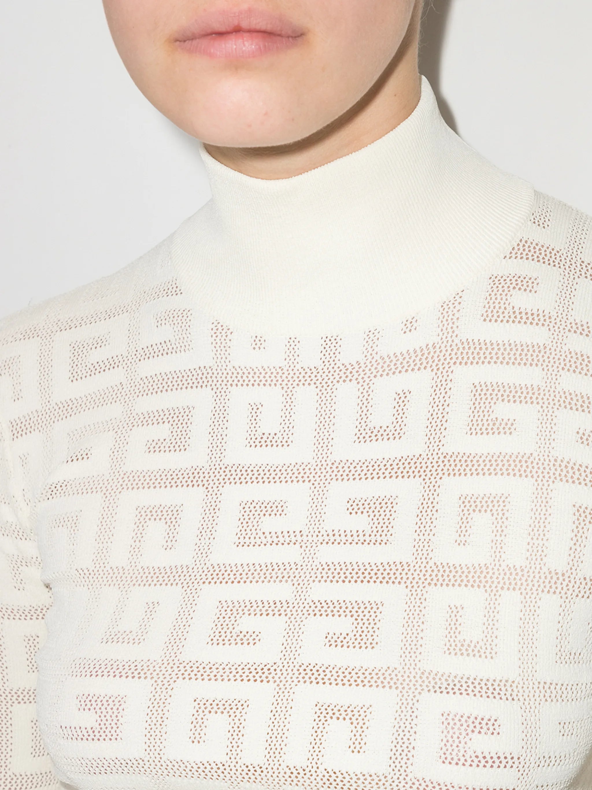 4G jacquard knitted top