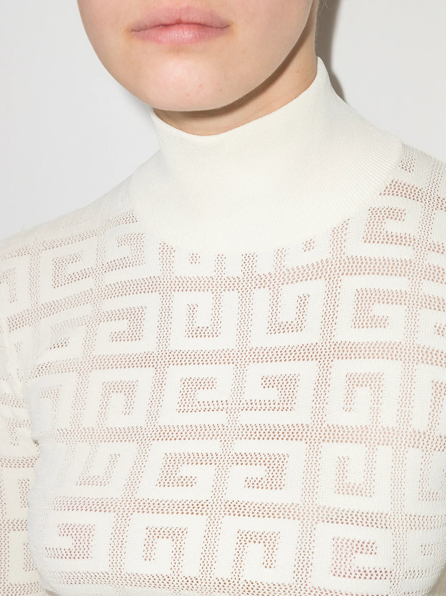 4G jacquard knitted top