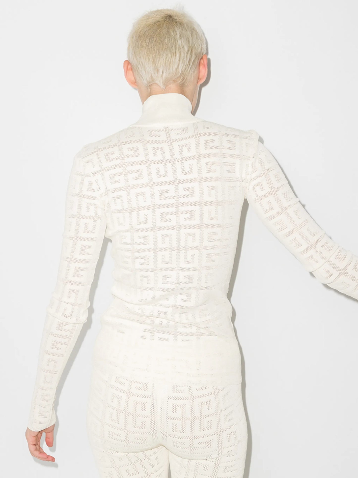 4G jacquard knitted top
