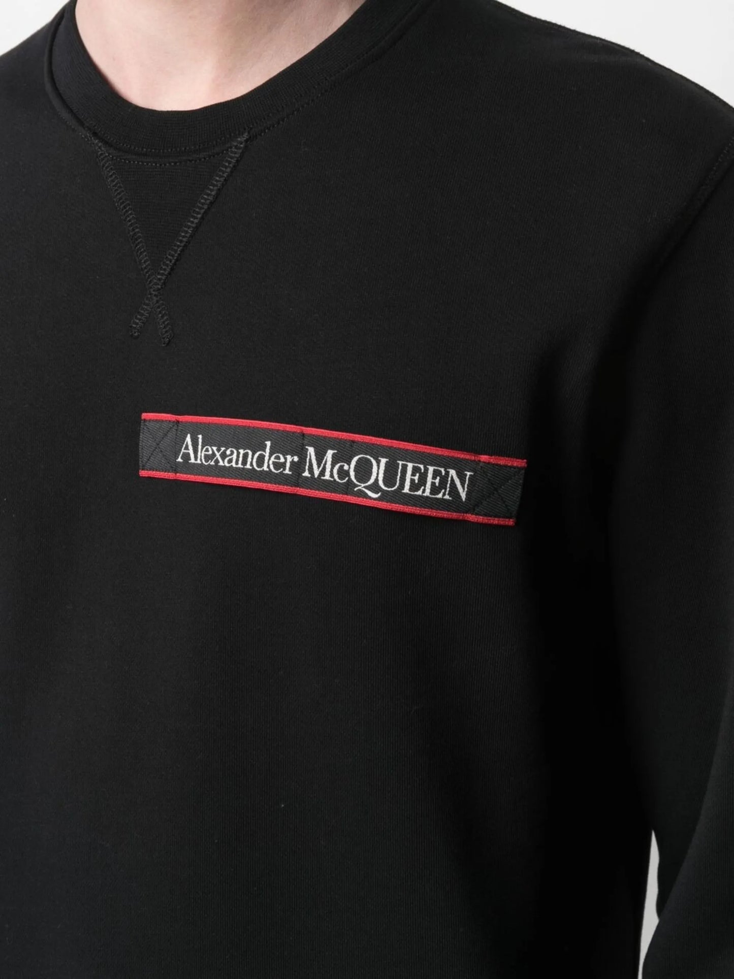 logo tape long sleeve sweatshirt