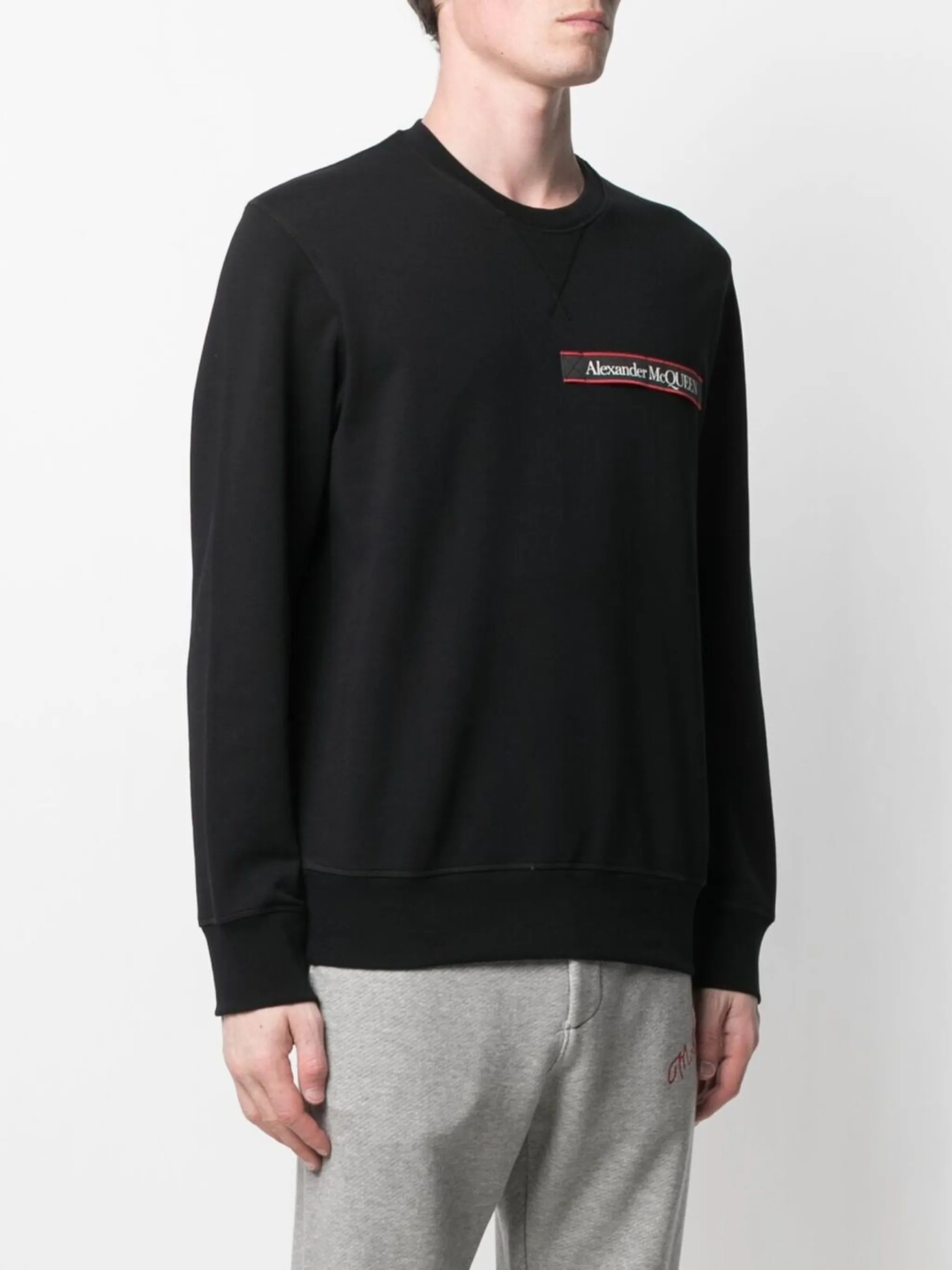 logo tape long sleeve sweatshirt