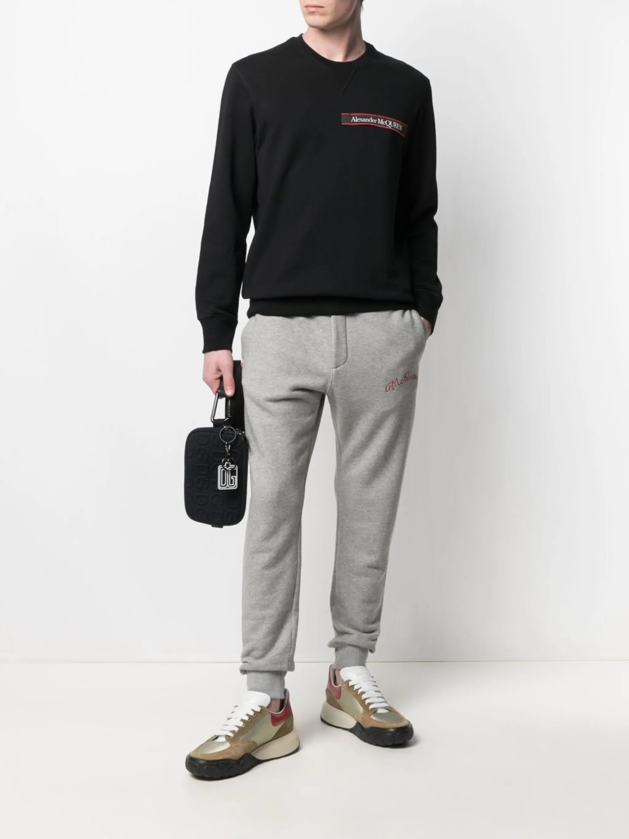 logo tape long sleeve sweatshirt