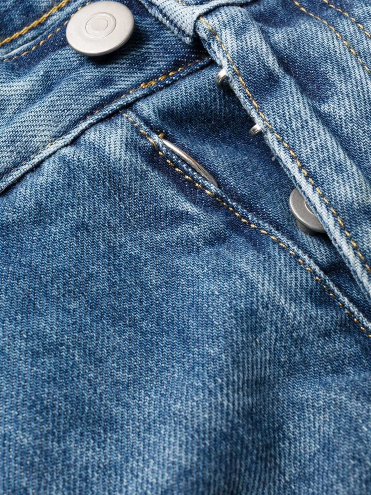 mid-rise straight-leg jeans