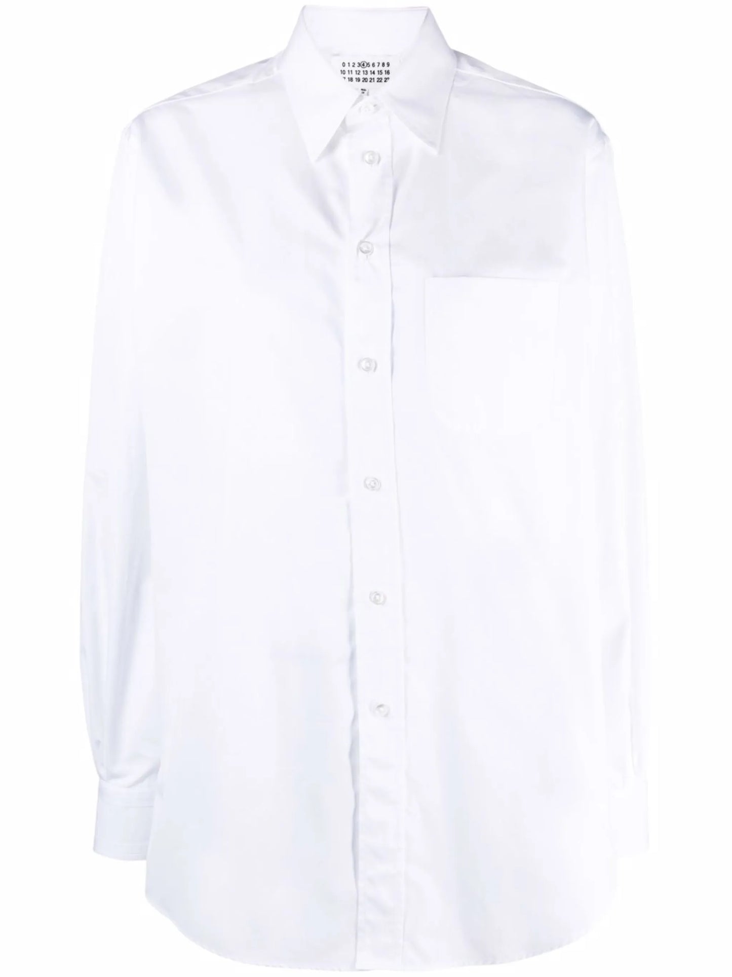 long-sleeve plain organic cotton shirt