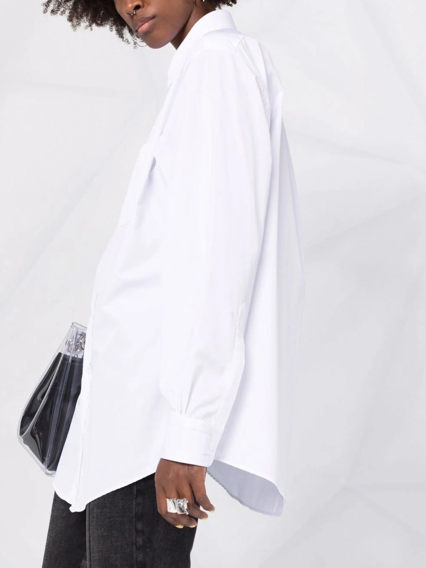 long-sleeve plain organic cotton shirt