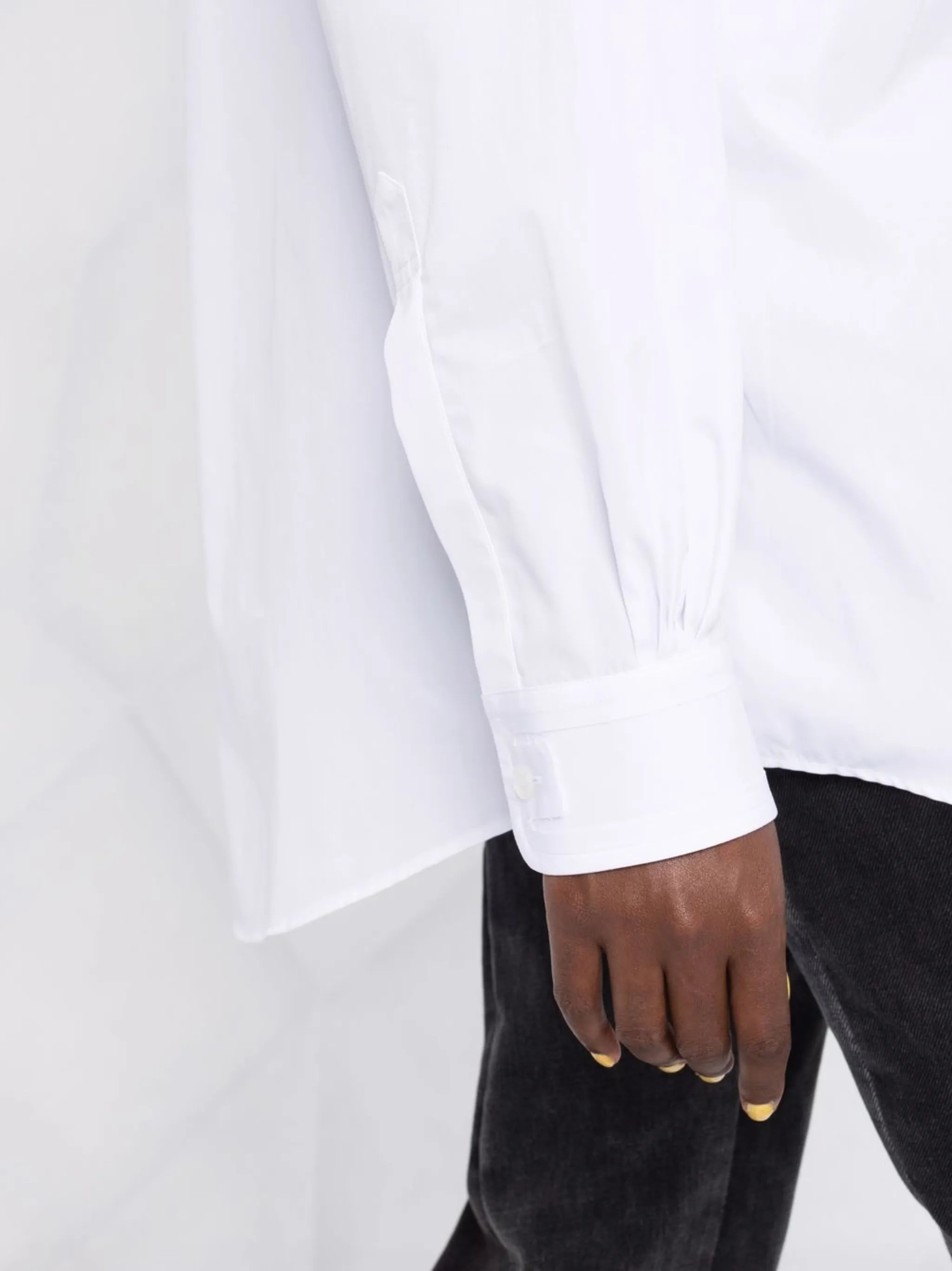 long-sleeve plain organic cotton shirt