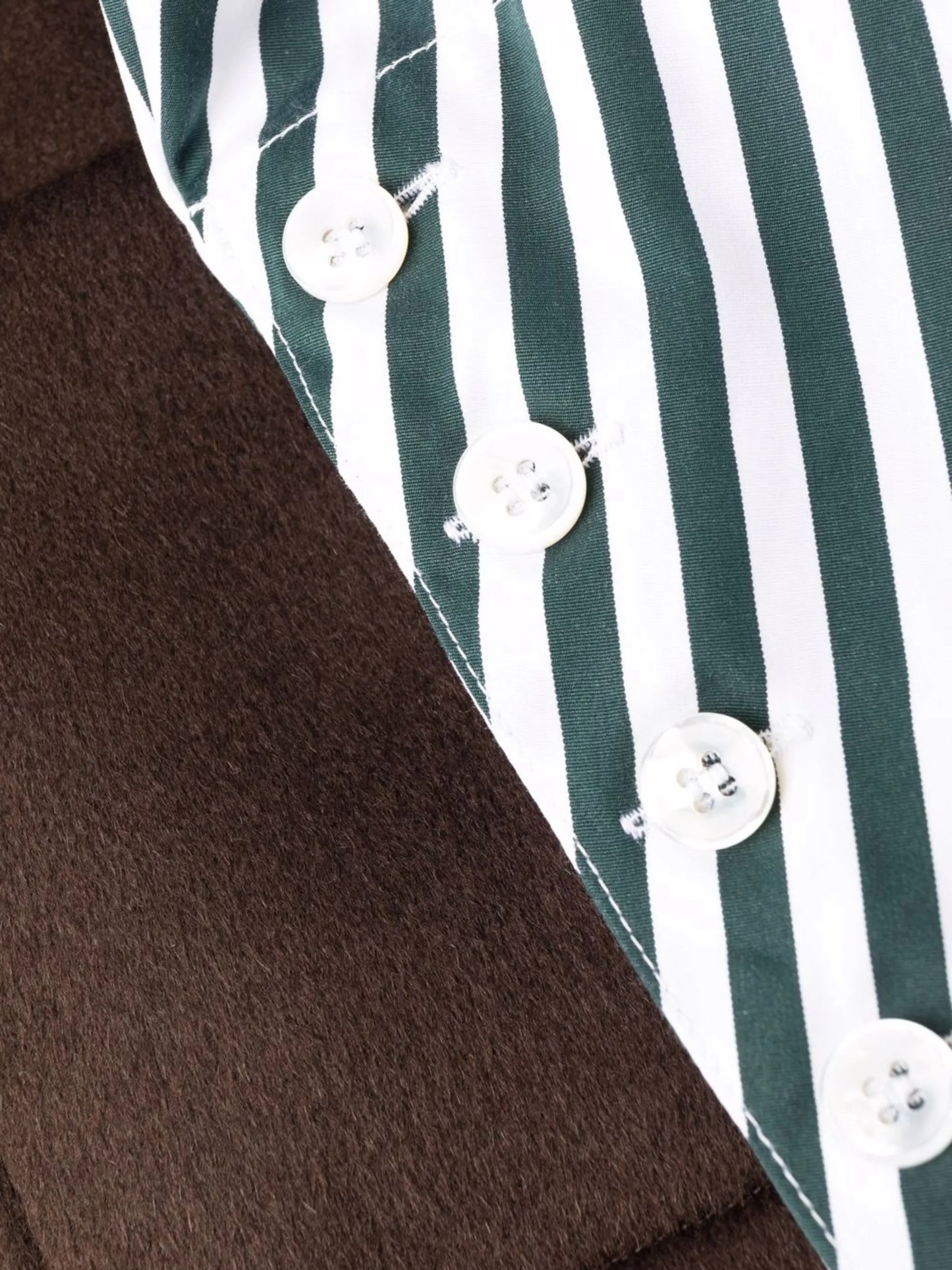 Memory Of stripe-pattern shirtdress