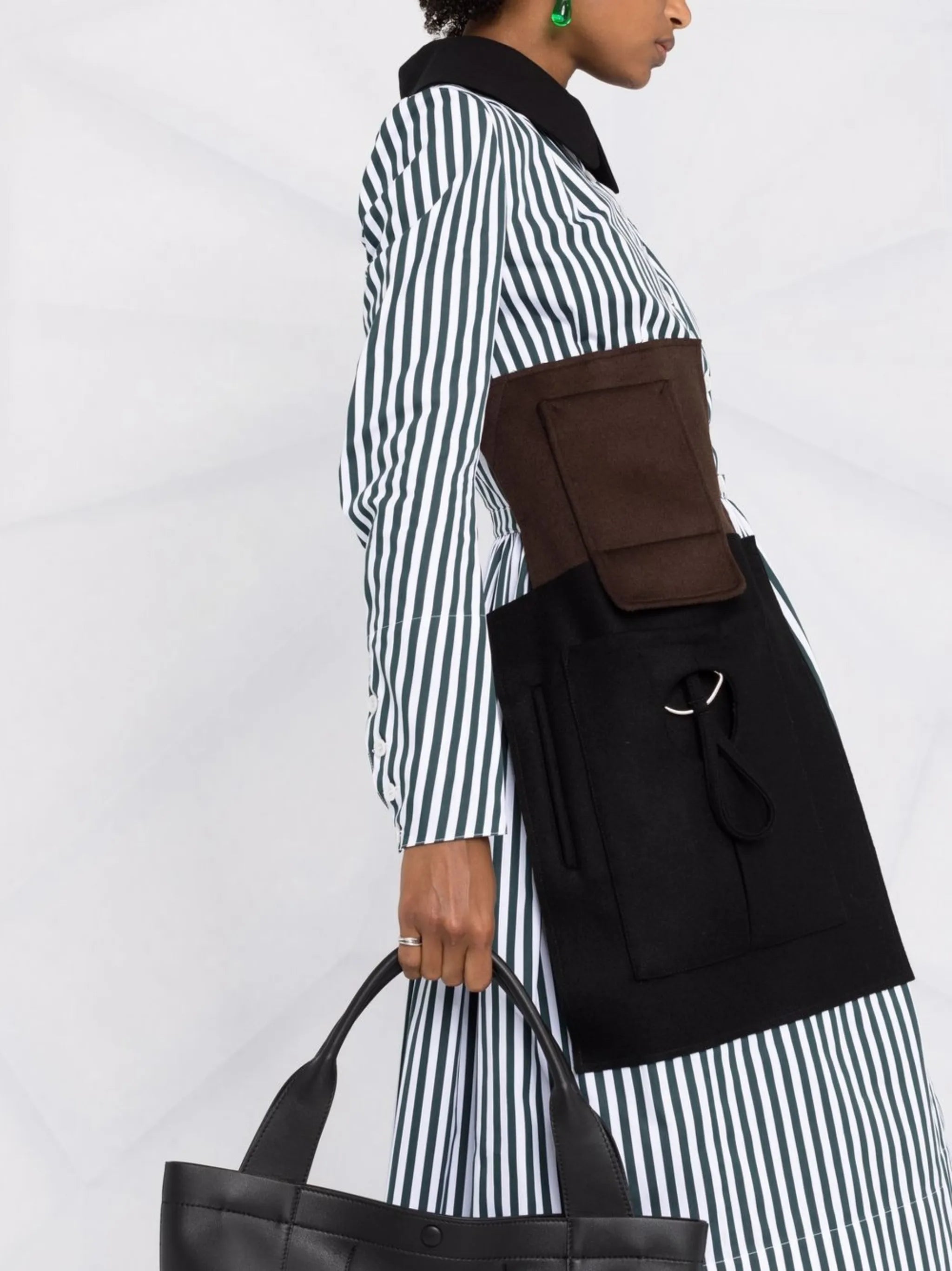 Memory Of stripe-pattern shirtdress