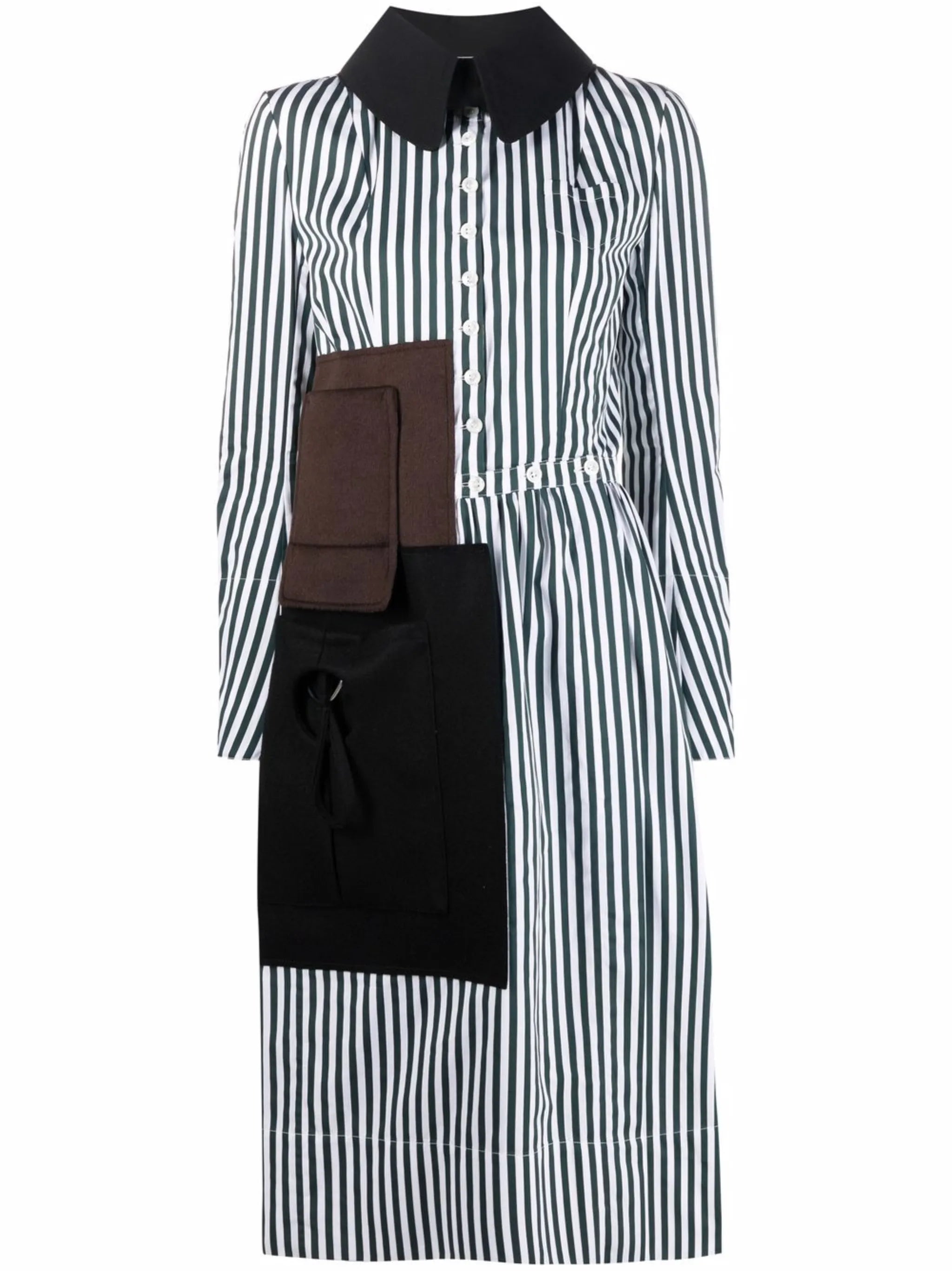 Memory Of stripe-pattern shirtdress