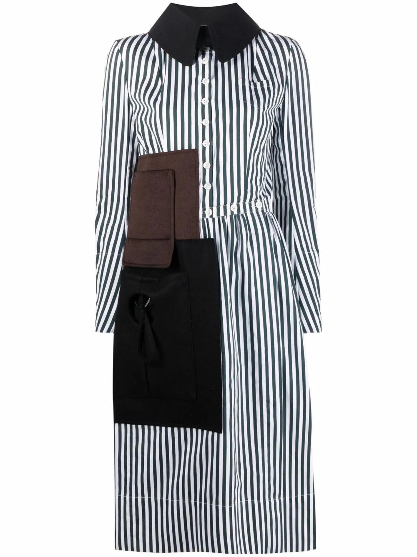 Memory Of stripe-pattern shirtdress