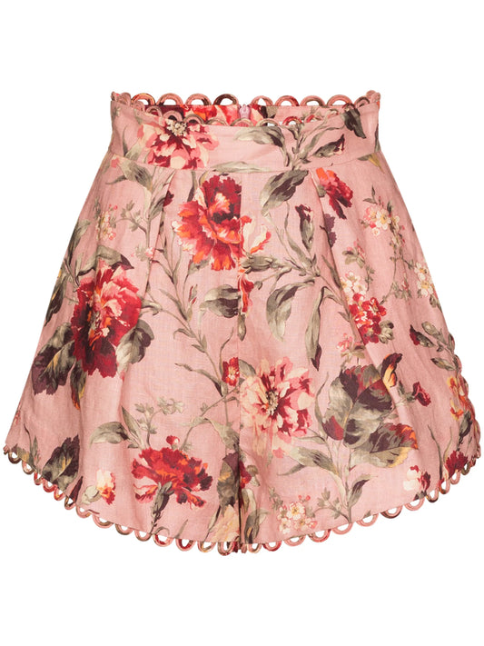 Cassia scallop-hem shorts