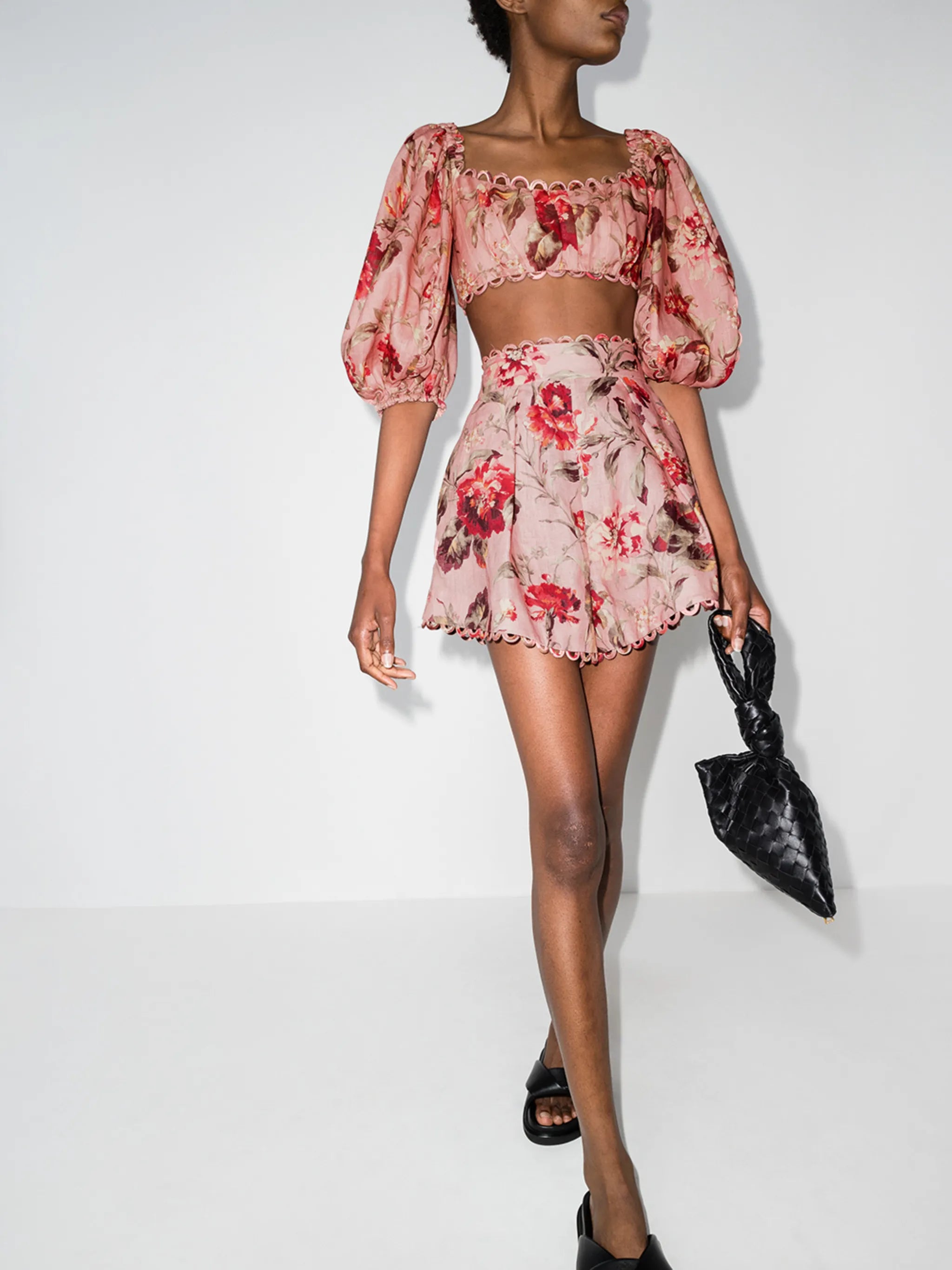 Cassia scallop-hem shorts