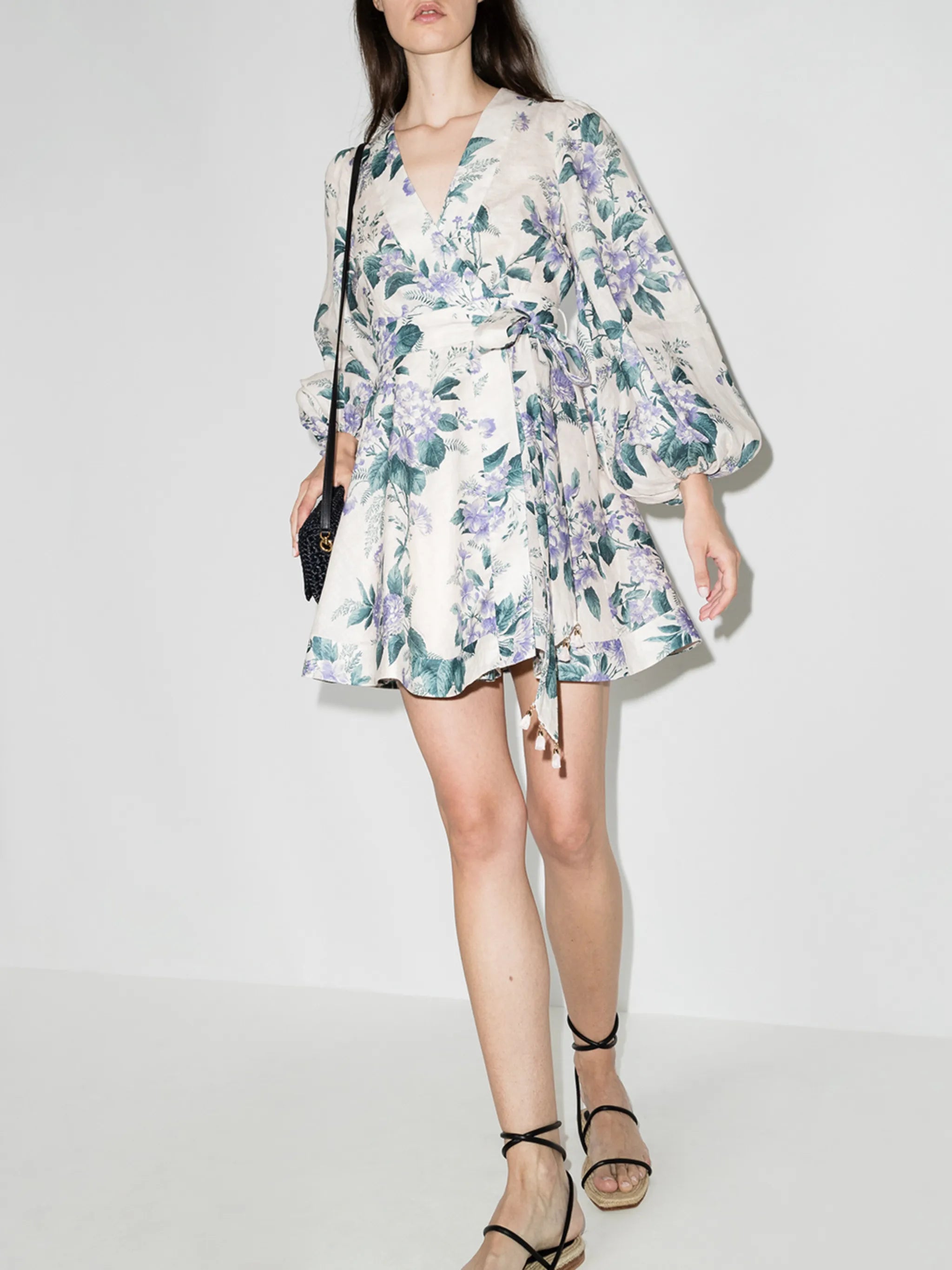 Cassia floral-print minidress