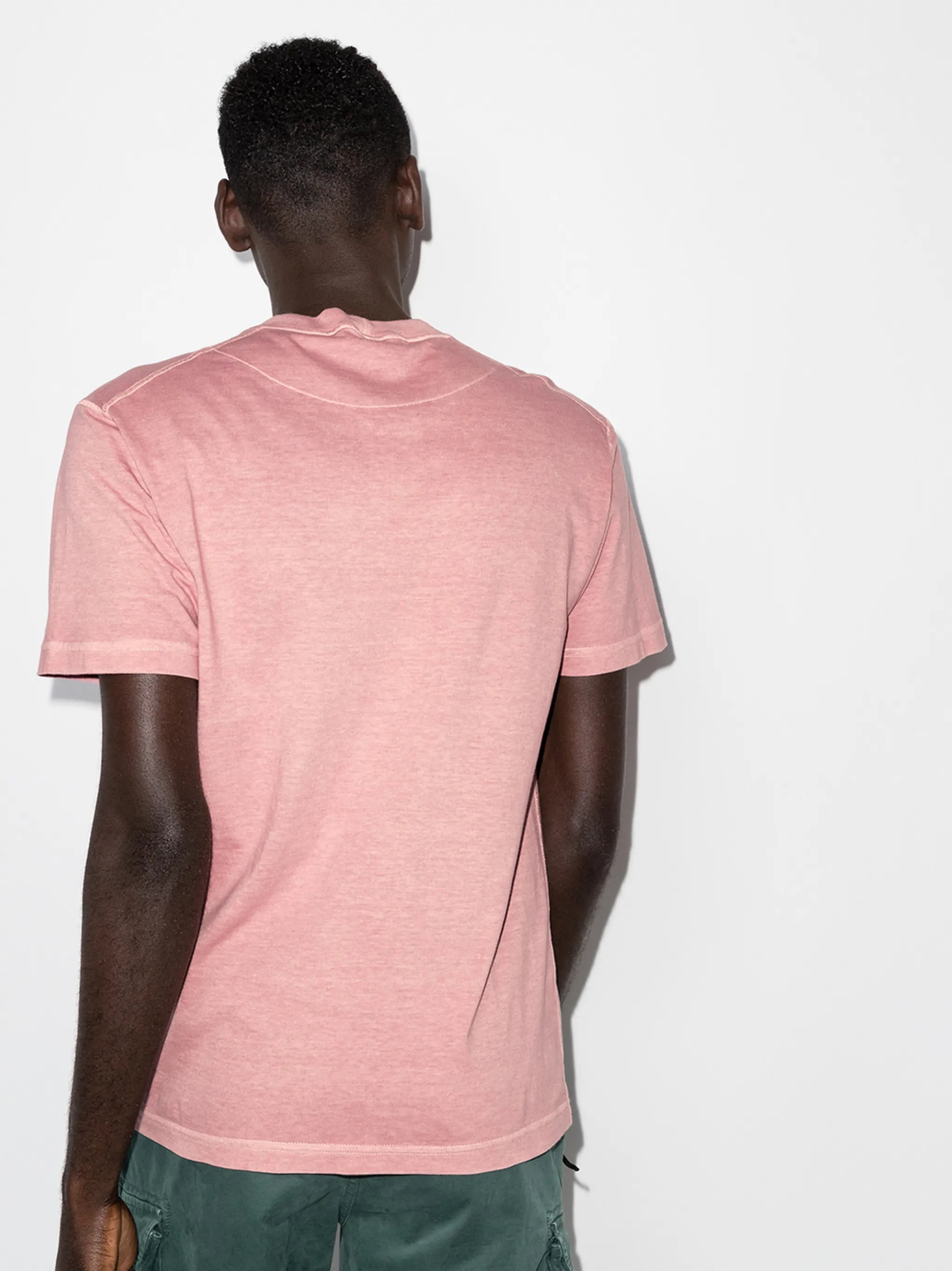 garment-dyed logo patch T-shirt