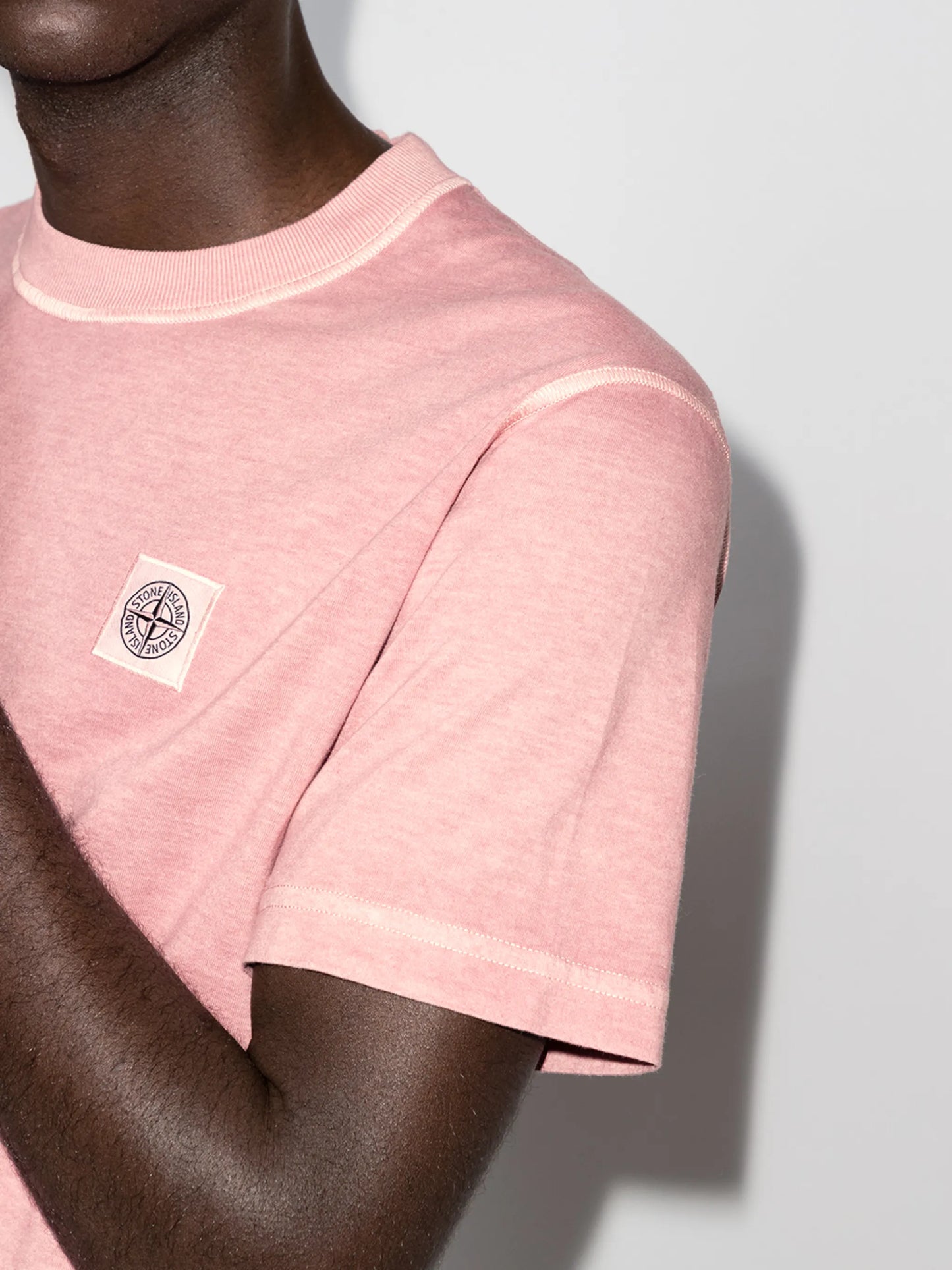 garment-dyed logo patch T-shirt