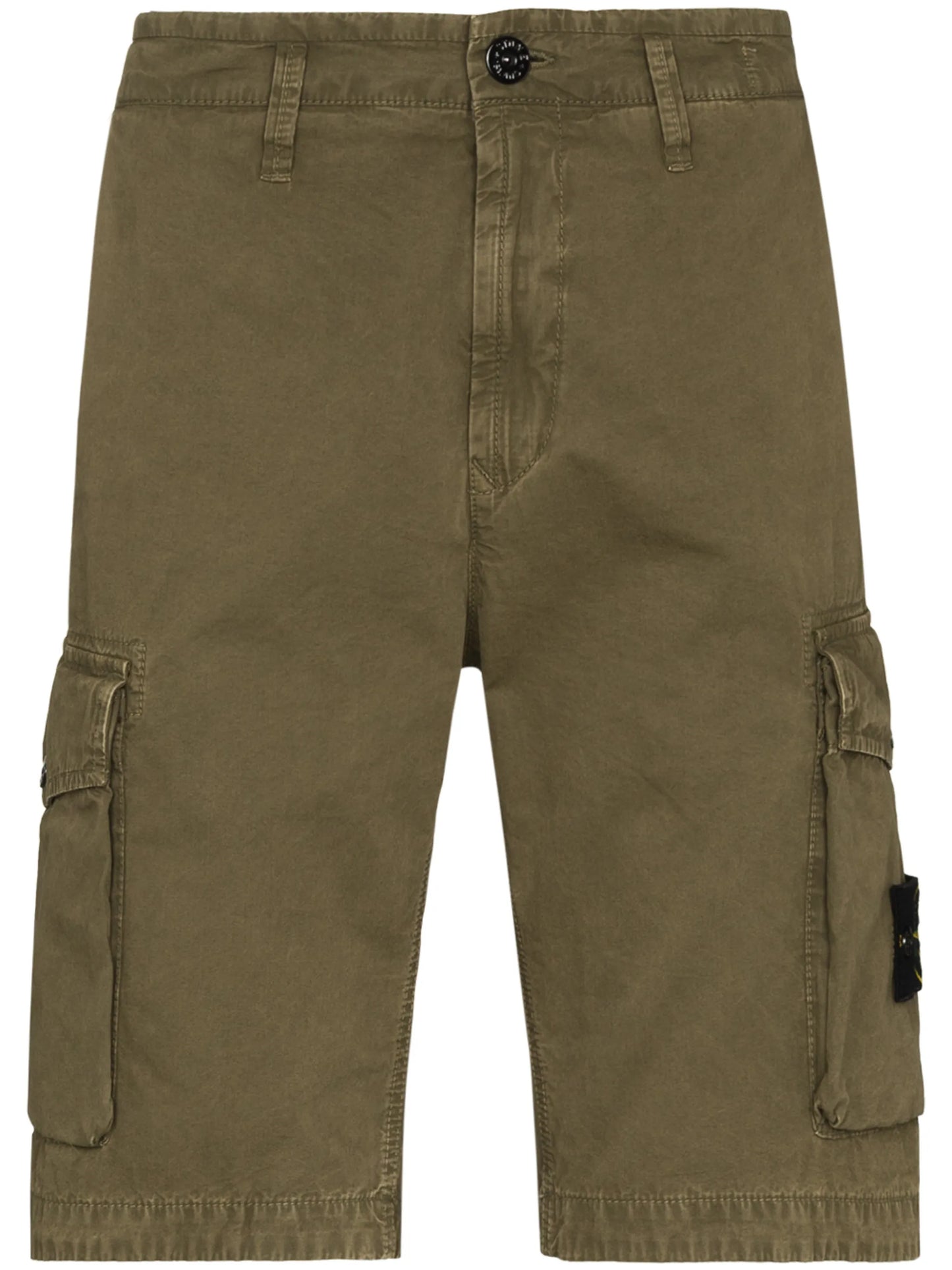 logo patch cargo shorts