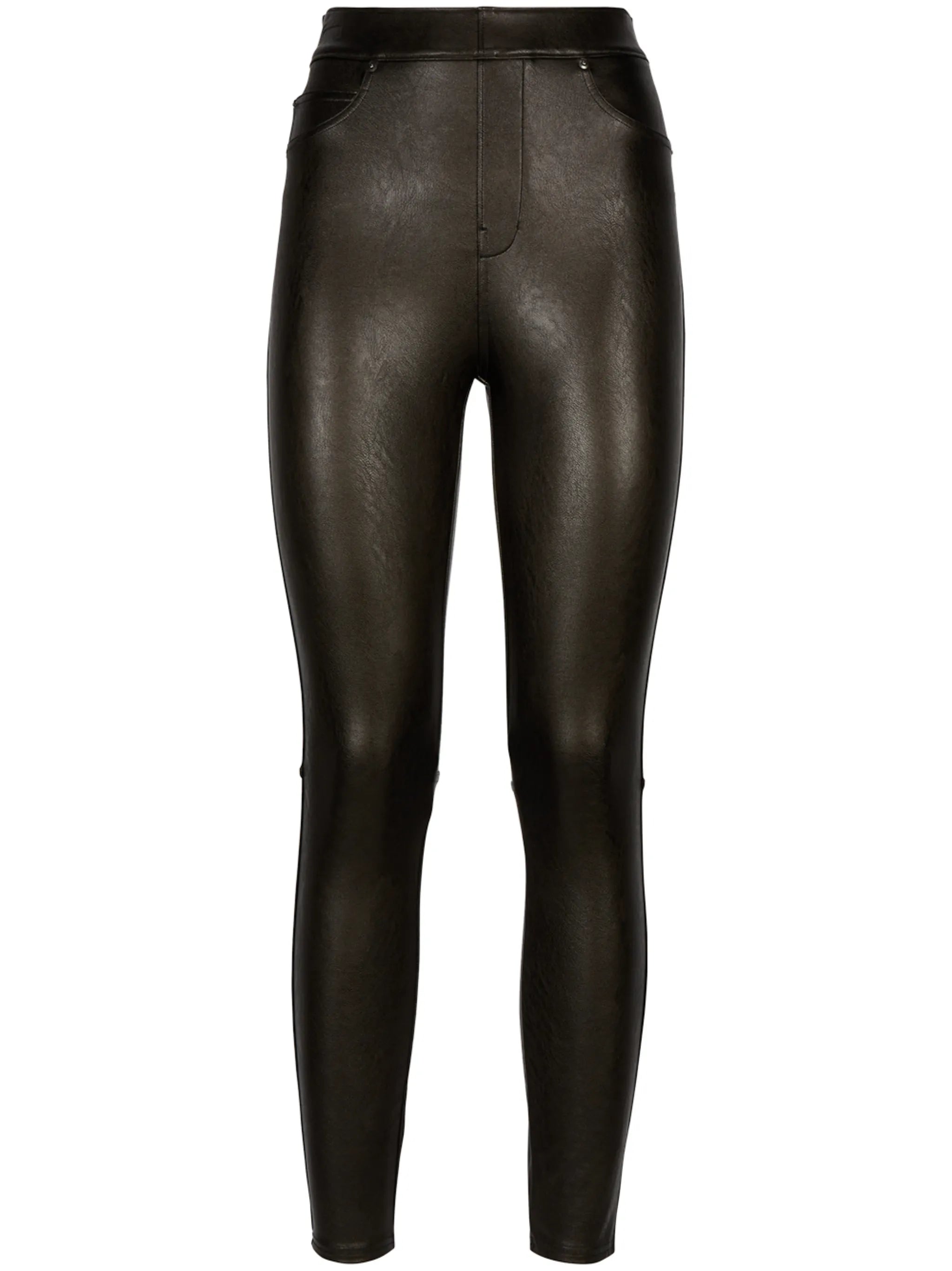 faux leather skinny trousers