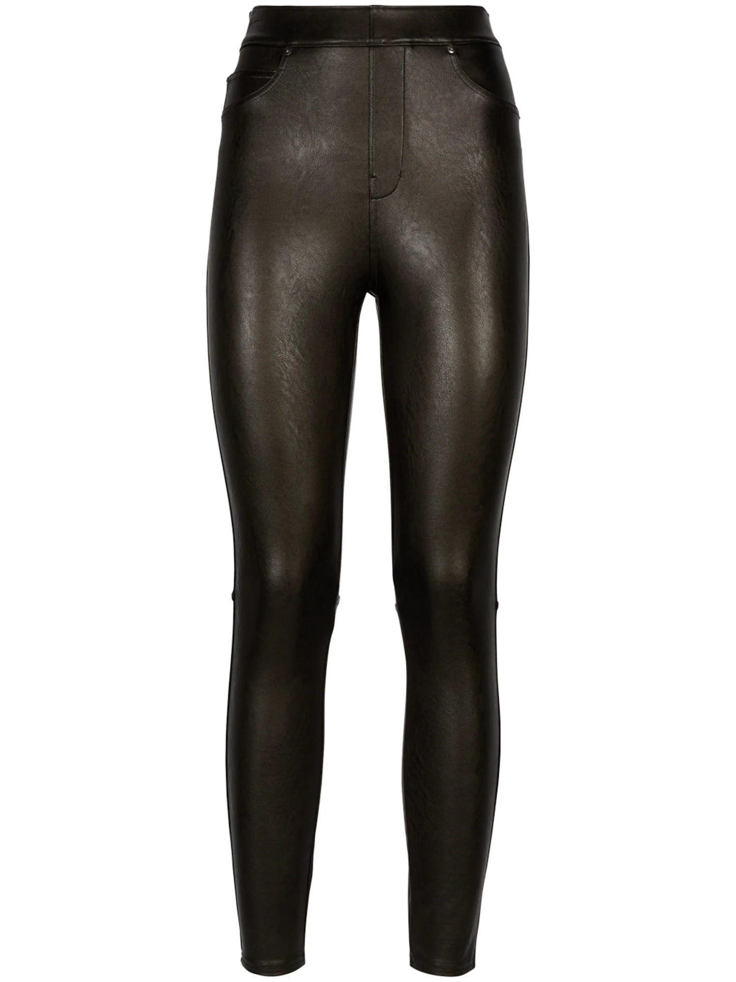 faux leather skinny trousers