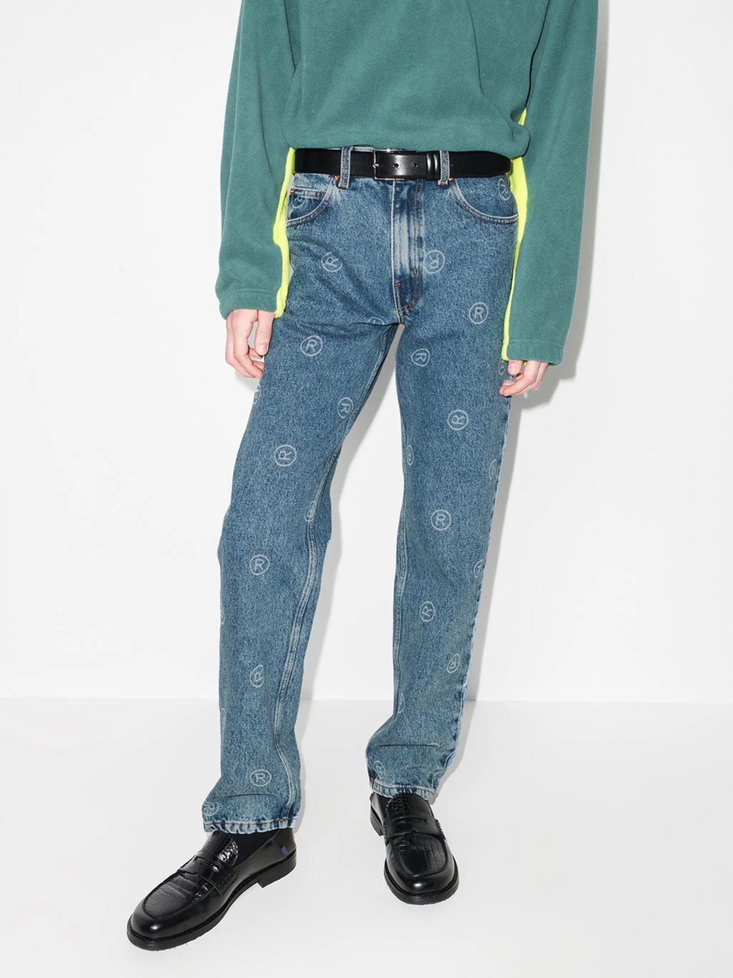 logo-print straight-leg jeans