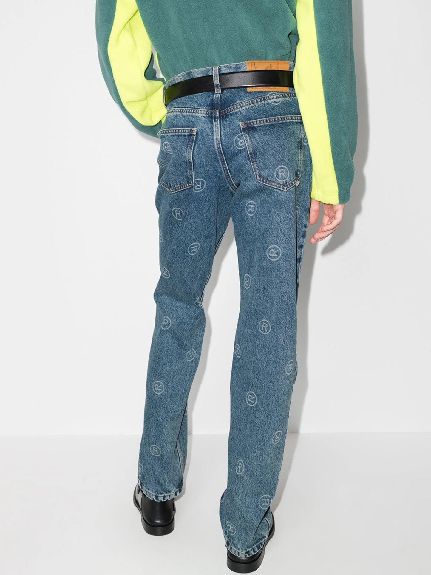 logo-print straight-leg jeans