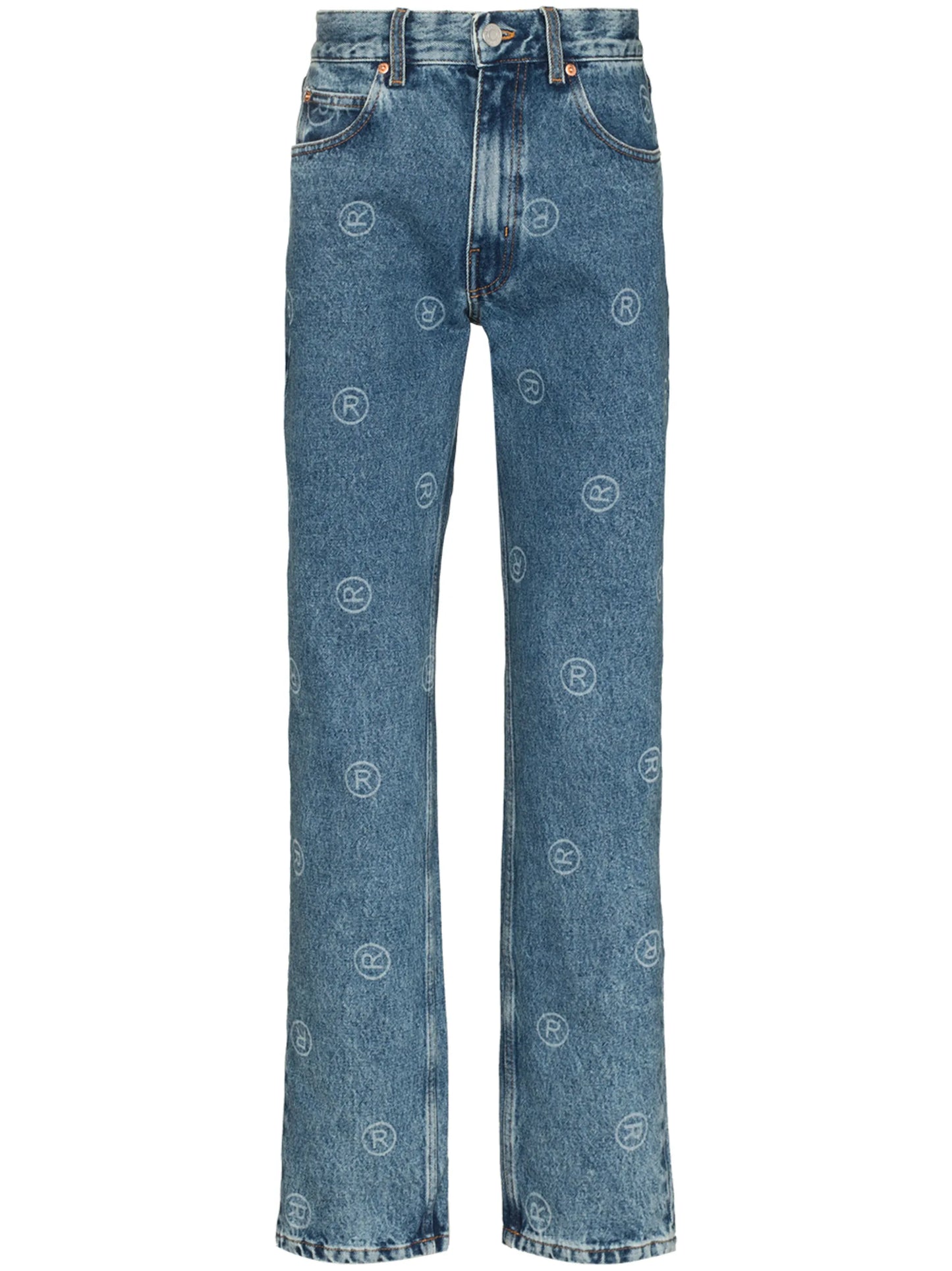 logo-print straight-leg jeans
